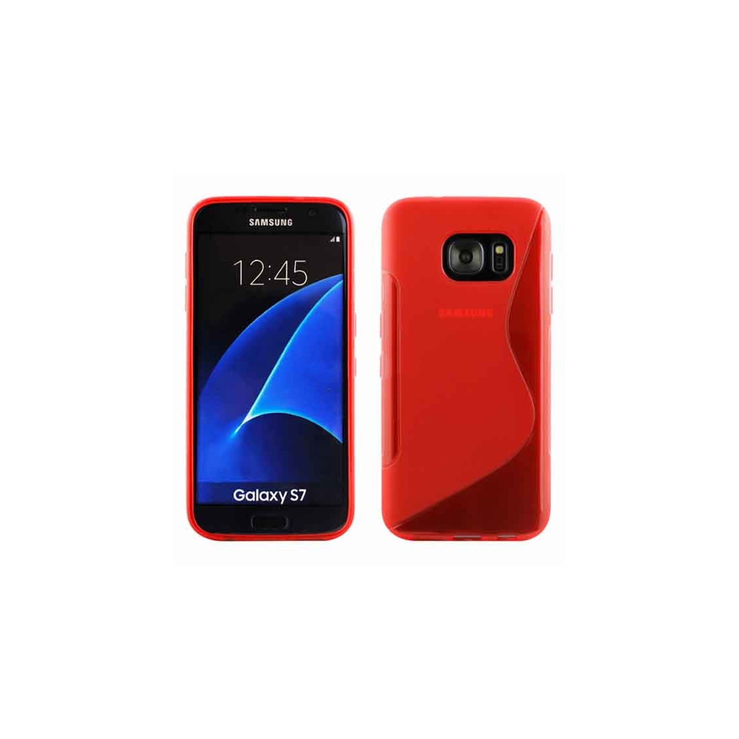 【CSmart】 Ultra Thin Soft TPU Silicone Jelly Bumper Back Cover Case for Samsung Galaxy S7, Red