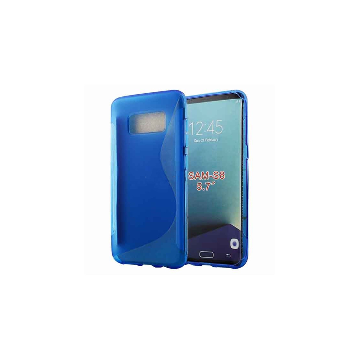 【CSmart】 Ultra Thin Soft TPU Silicone Jelly Bumper Back Cover Case for Samsung Galaxy S8, Blue