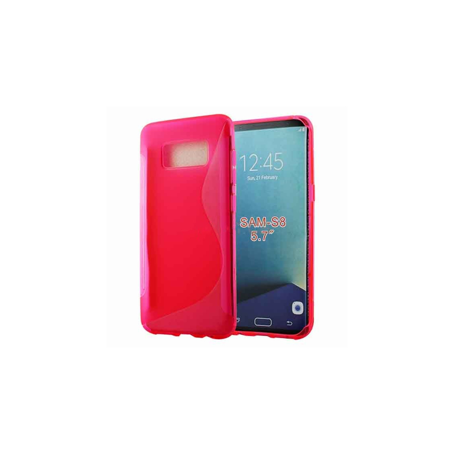【CSmart】 Ultra Thin Soft TPU Silicone Jelly Bumper Back Cover Case for Samsung Galaxy S8, Hot Pink