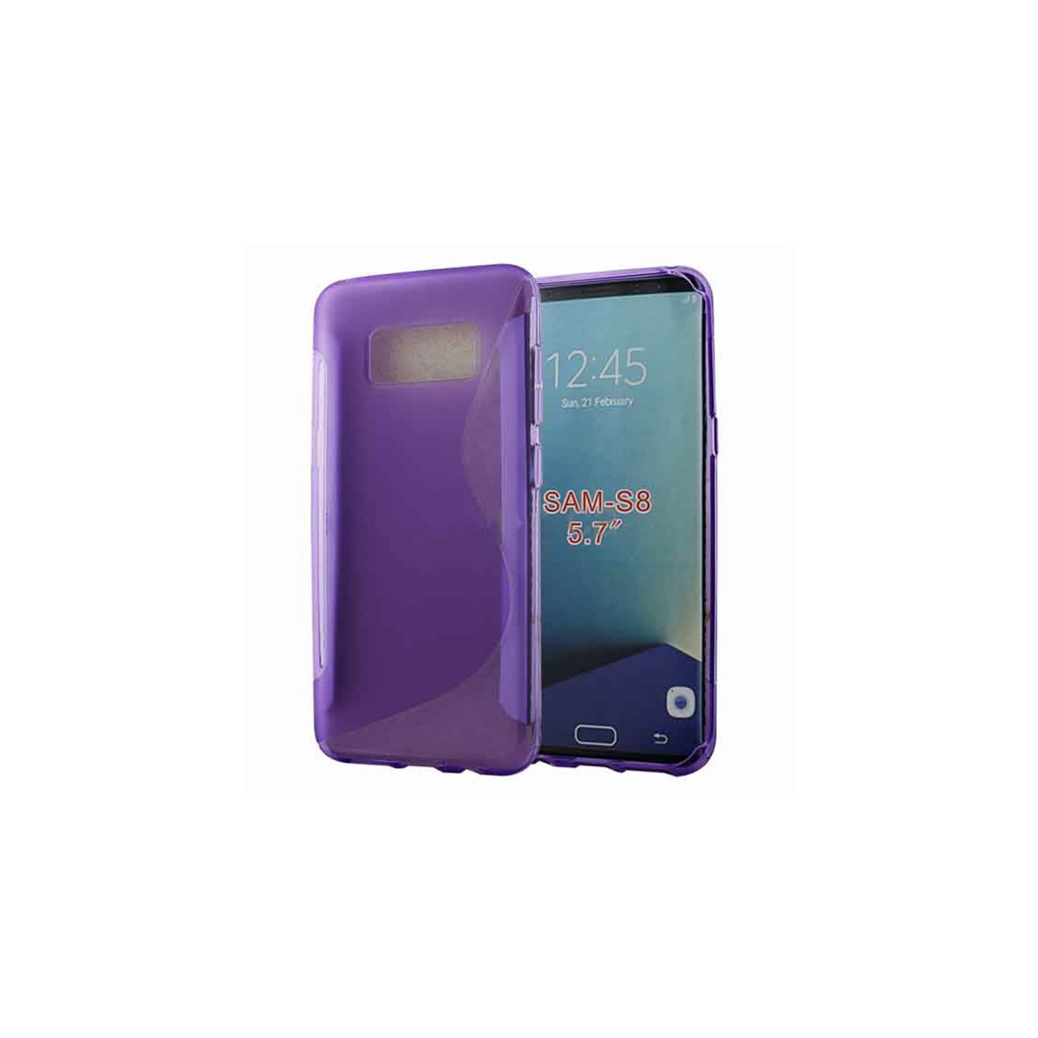 【CSmart】 Ultra Thin Soft TPU Silicone Jelly Bumper Back Cover Case for Samsung Galaxy S8, Purple