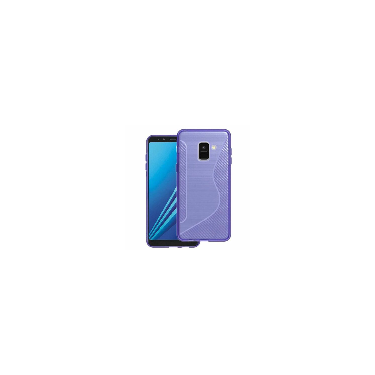 【CSmart】 Ultra Thin Soft TPU Silicone Jelly Bumper Back Cover Case for Samsung Galaxy A8 2018, Purple