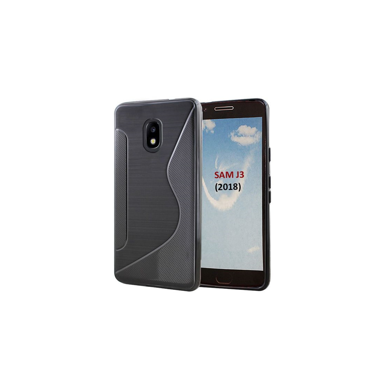 【CSmart】 Ultra Thin Soft TPU Silicone Jelly Bumper Back Cover Case for Samsung Galaxy J3 2018, Black