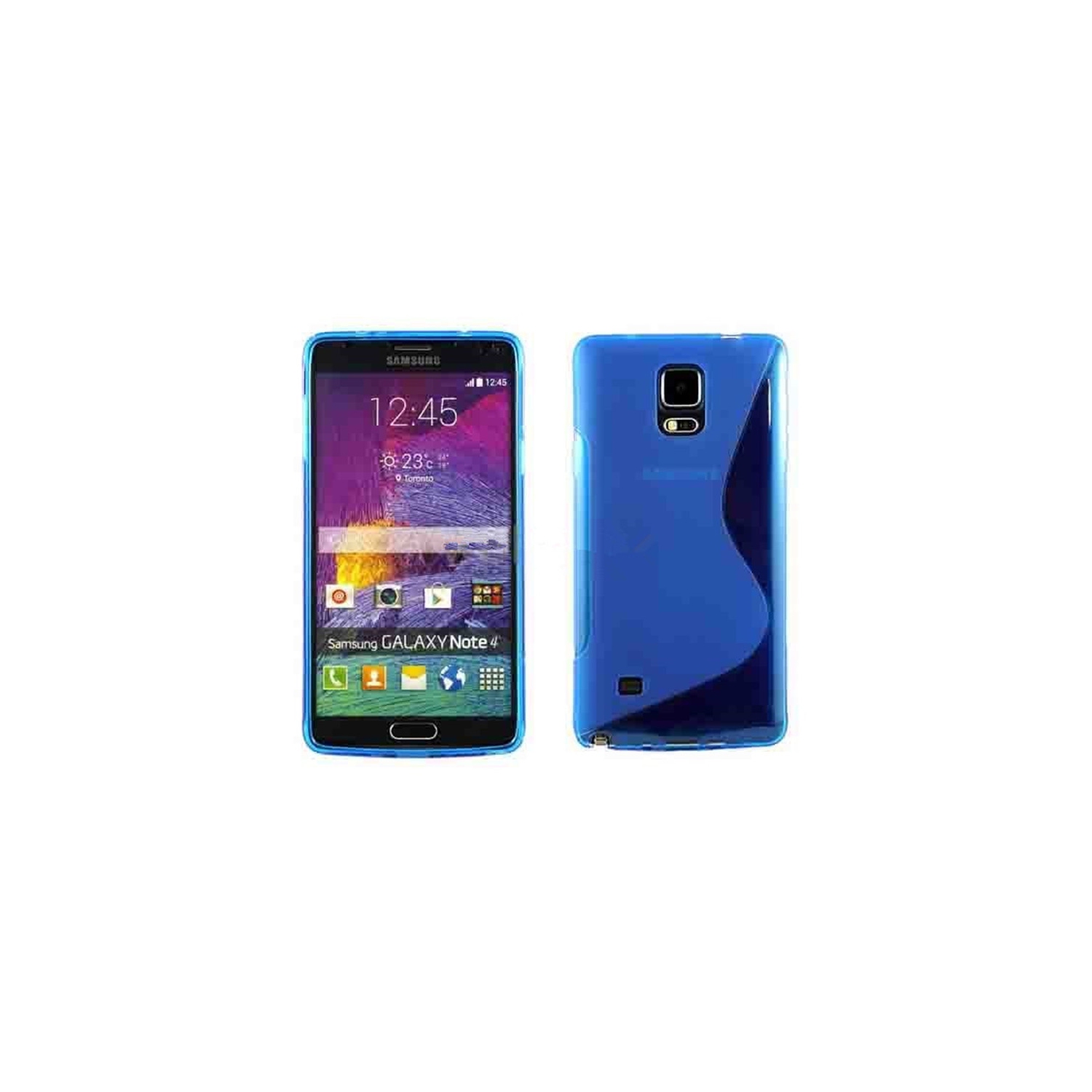 【CSmart】 Ultra Thin Soft TPU Silicone Jelly Bumper Back Cover Case for Samsung Note 4, Blue