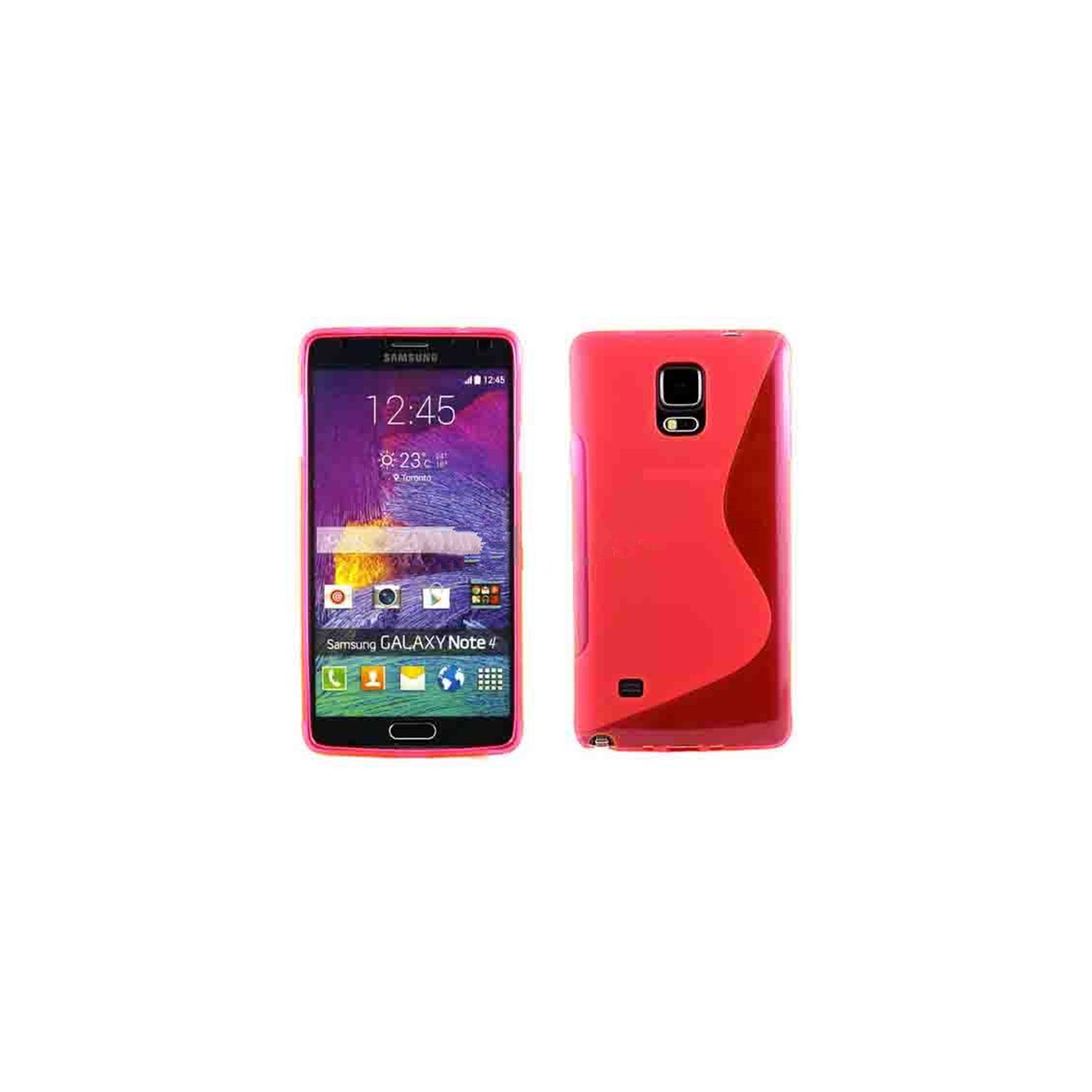 【CSmart】 Ultra Thin Soft TPU Silicone Jelly Bumper Back Cover Case for Samsung Note 4, Pink