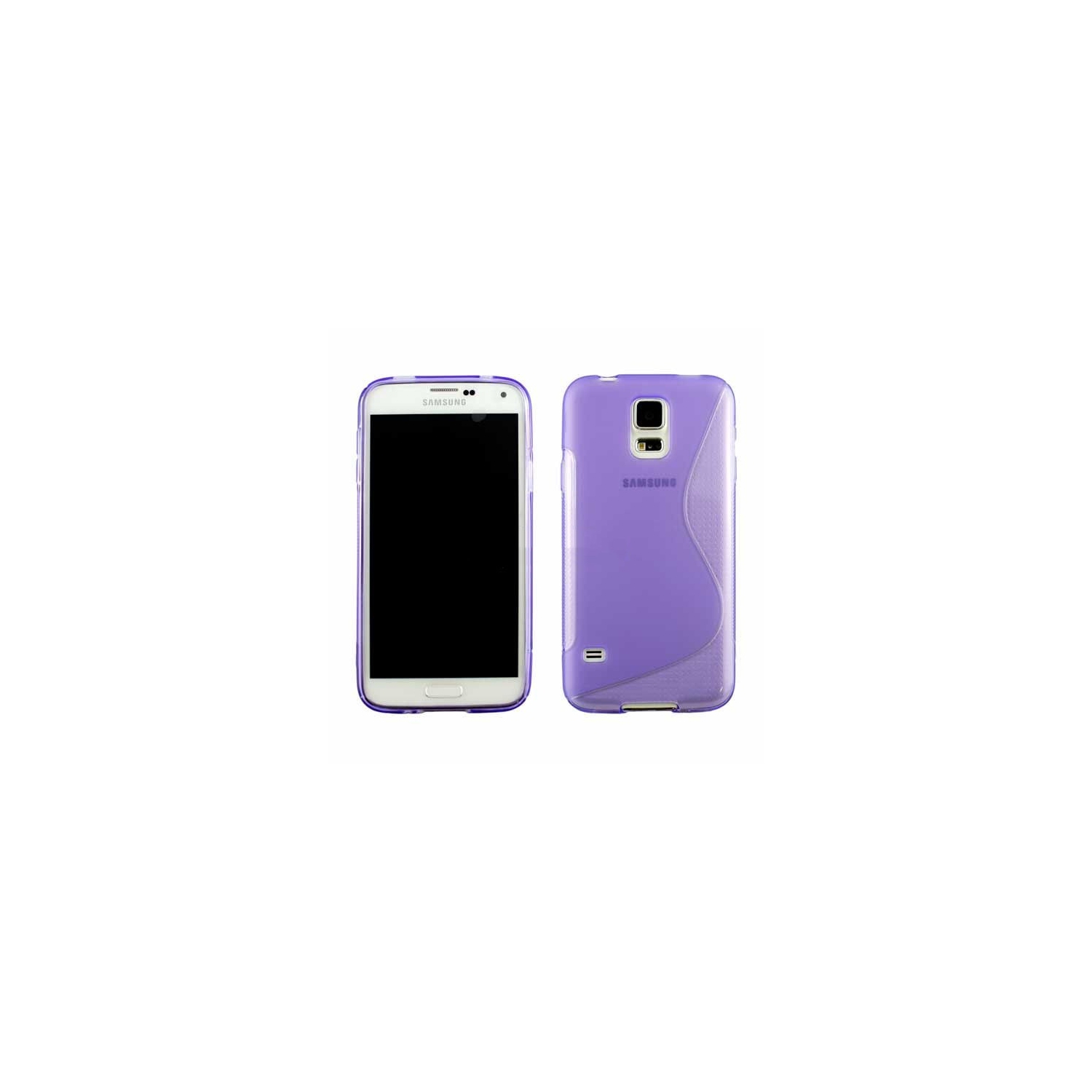 Étui Coque de protection arrière ultra fin et souple en silicone TPU Jelly pour Samsung Galaxy S5, violet