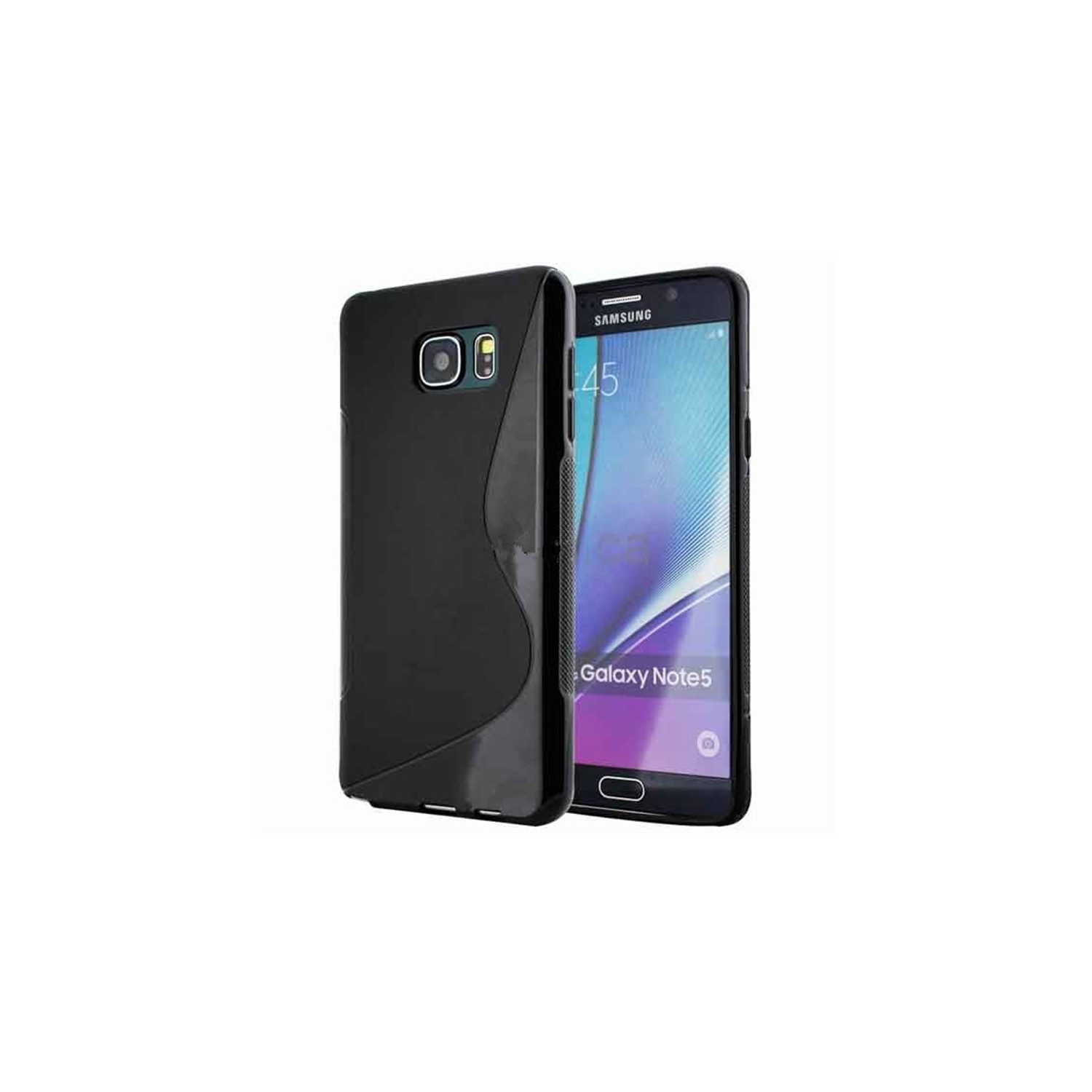 【CSmart】 Ultra Thin Soft TPU Silicone Jelly Bumper Back Cover Case for Samsung Note 5, Black