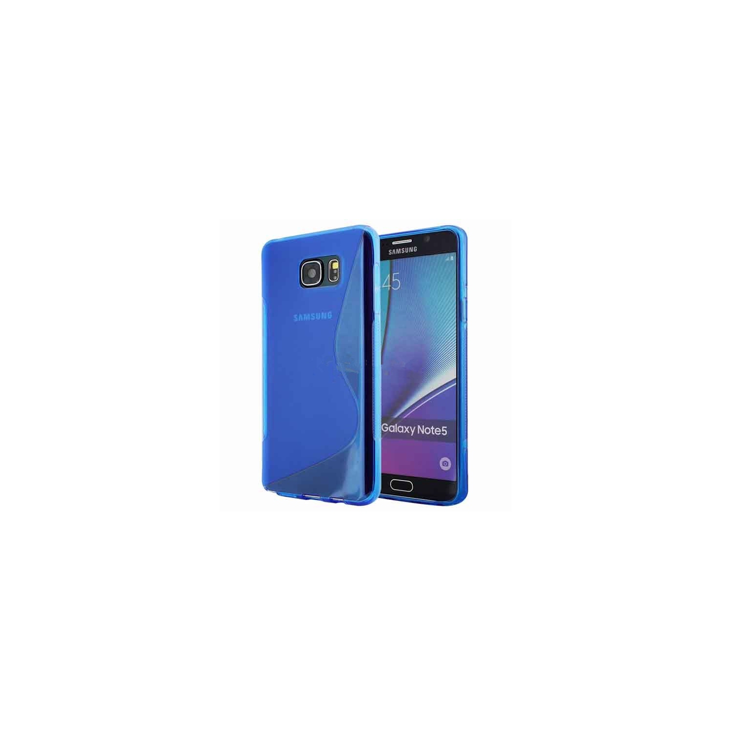 【CSmart】 Ultra Thin Soft TPU Silicone Jelly Bumper Back Cover Case for Samsung Note 5, Blue