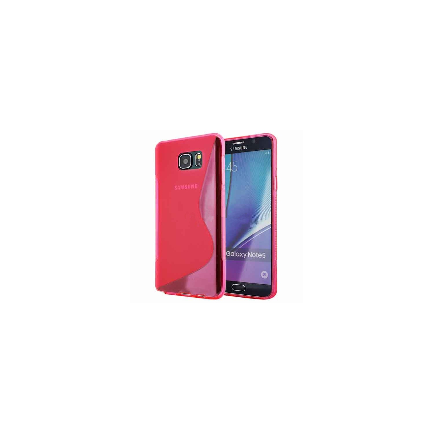 【CSmart】 Ultra Thin Soft TPU Silicone Jelly Bumper Back Cover Case for Samsung Note 5, Hot Pink