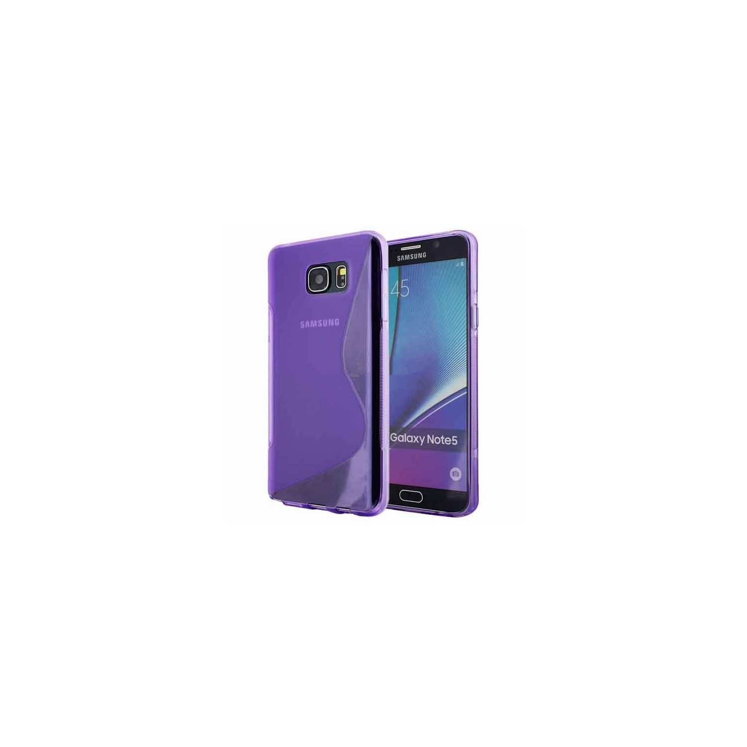 【CSmart】 Ultra Thin Soft TPU Silicone Jelly Bumper Back Cover Case for Samsung Note 5, Purple