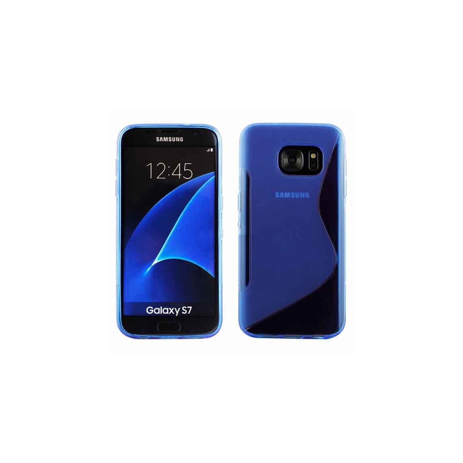 【CSmart】 Ultra Thin Soft TPU Silicone Jelly Bumper Back Cover Case for Samsung Galaxy S7, Blue
