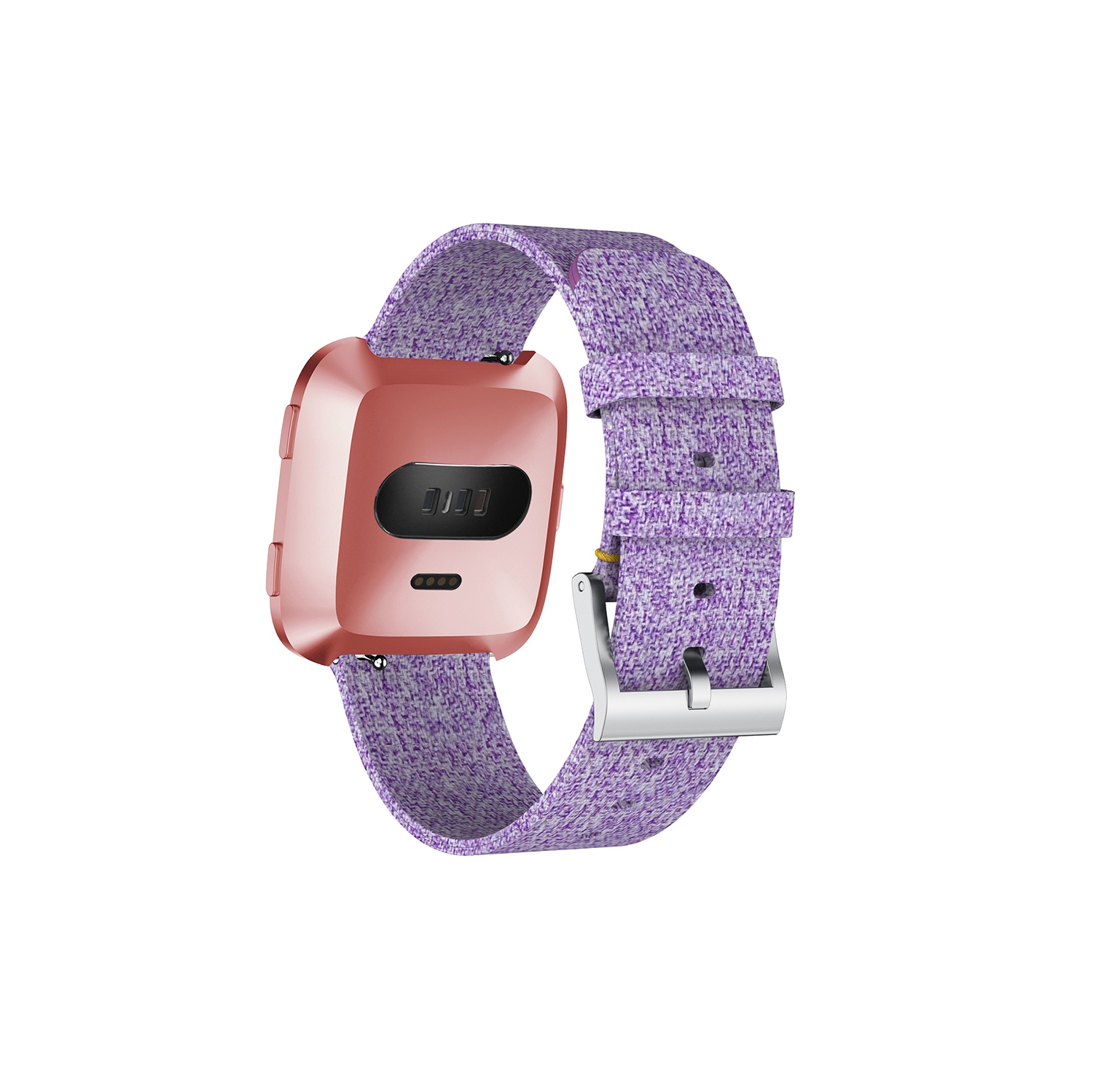 StrapsCo Canvas Watch Band Strap for Fitbit Versa - Purple