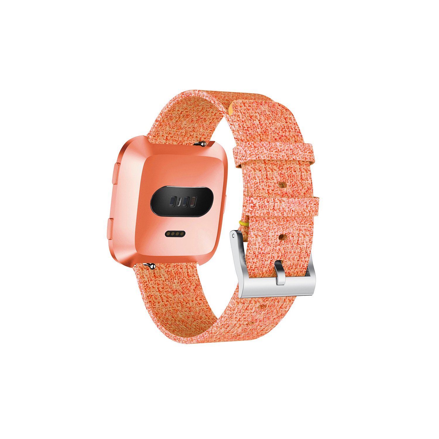 StrapsCo Canvas Watch Band Strap for Fitbit Versa - Flamingo Pink