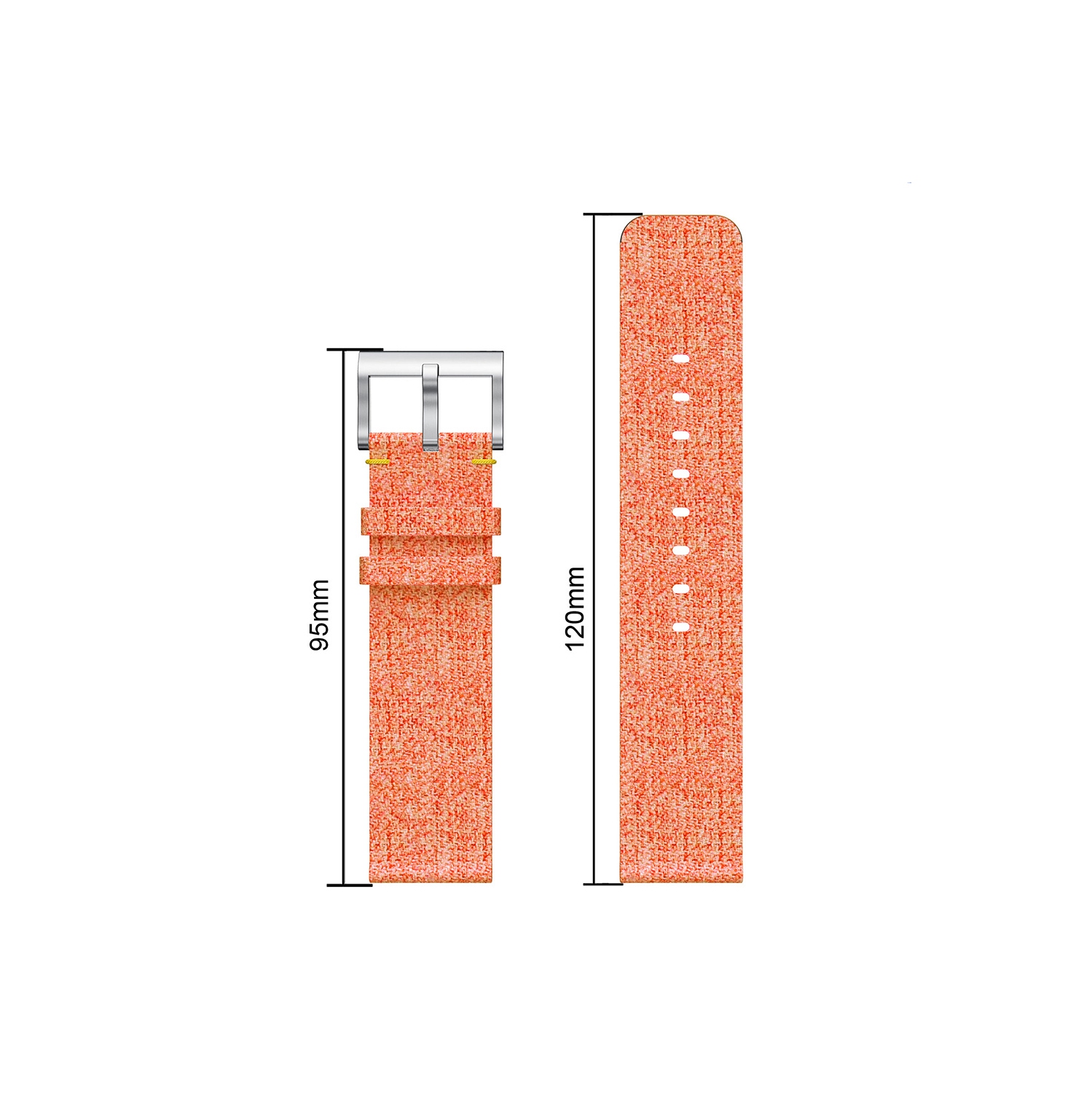 StrapsCo Canvas Watch Band Strap for Fitbit Versa - Flamingo Pink