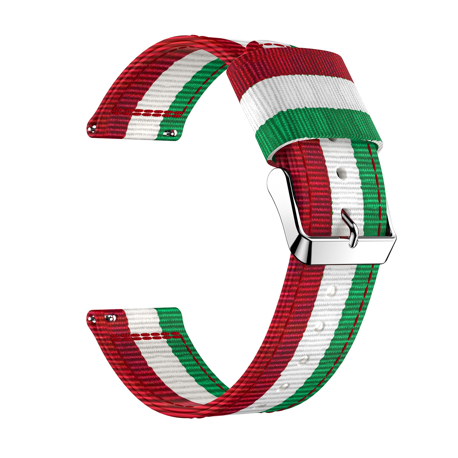 StrapsCo Multicolor Striped Nylon Watch Band Strap for Fitbit Versa