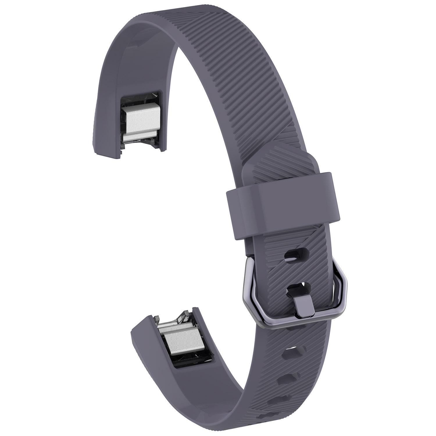 StrapsCo Silicone Rubber Watch Band Strap for Fitbit Alta & Alta HR - Short-Medium - Grey