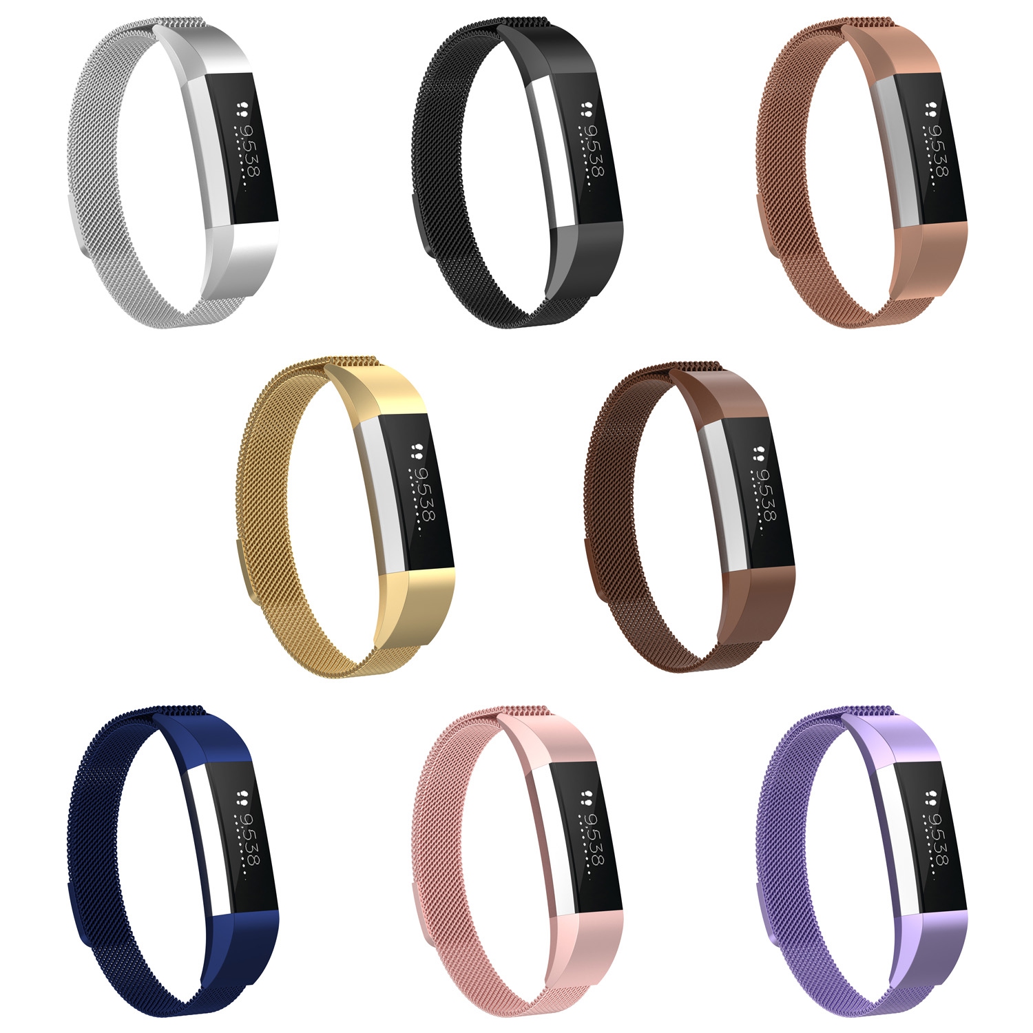 StrapsCo Stainless Steel Milanese Mesh Watch Band Strap for Fitbit Ace - Yellow Gold