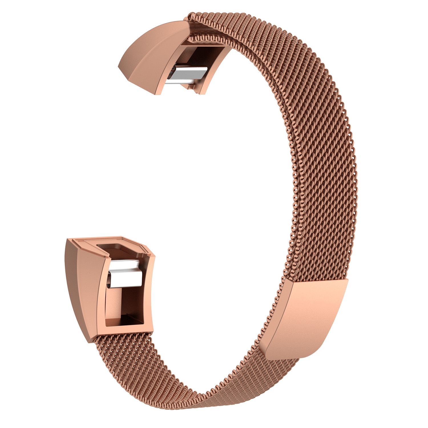StrapsCo Stainless Steel Milanese Mesh Watch Band Strap for Fitbit Ace - Rose Gold