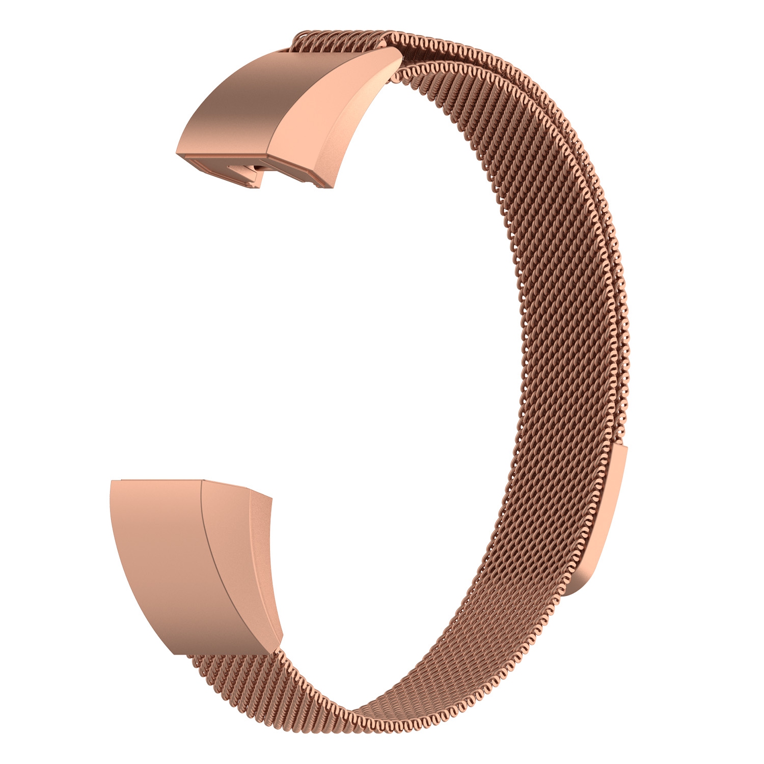 StrapsCo Stainless Steel Milanese Mesh Watch Band Strap for Fitbit Ace - Rose Gold
