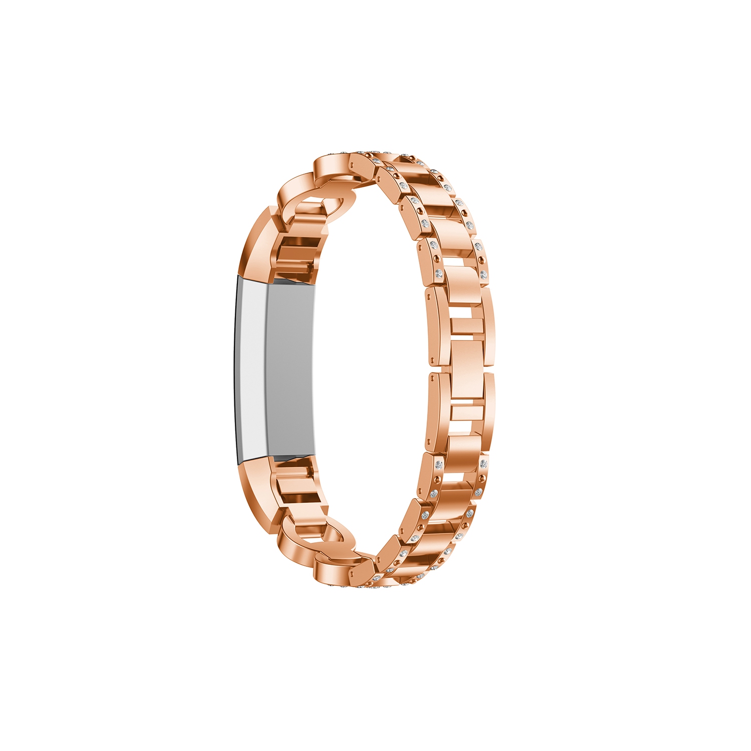 StrapsCo Alloy Watch Bracelet Band Strap with Rhinestones for Fitbit Alta & Alta HR