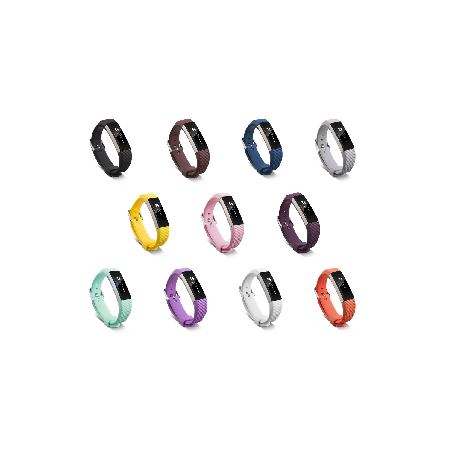 StrapsCo Silicone Rubber Watch Band Strap for Fitbit Ace - White