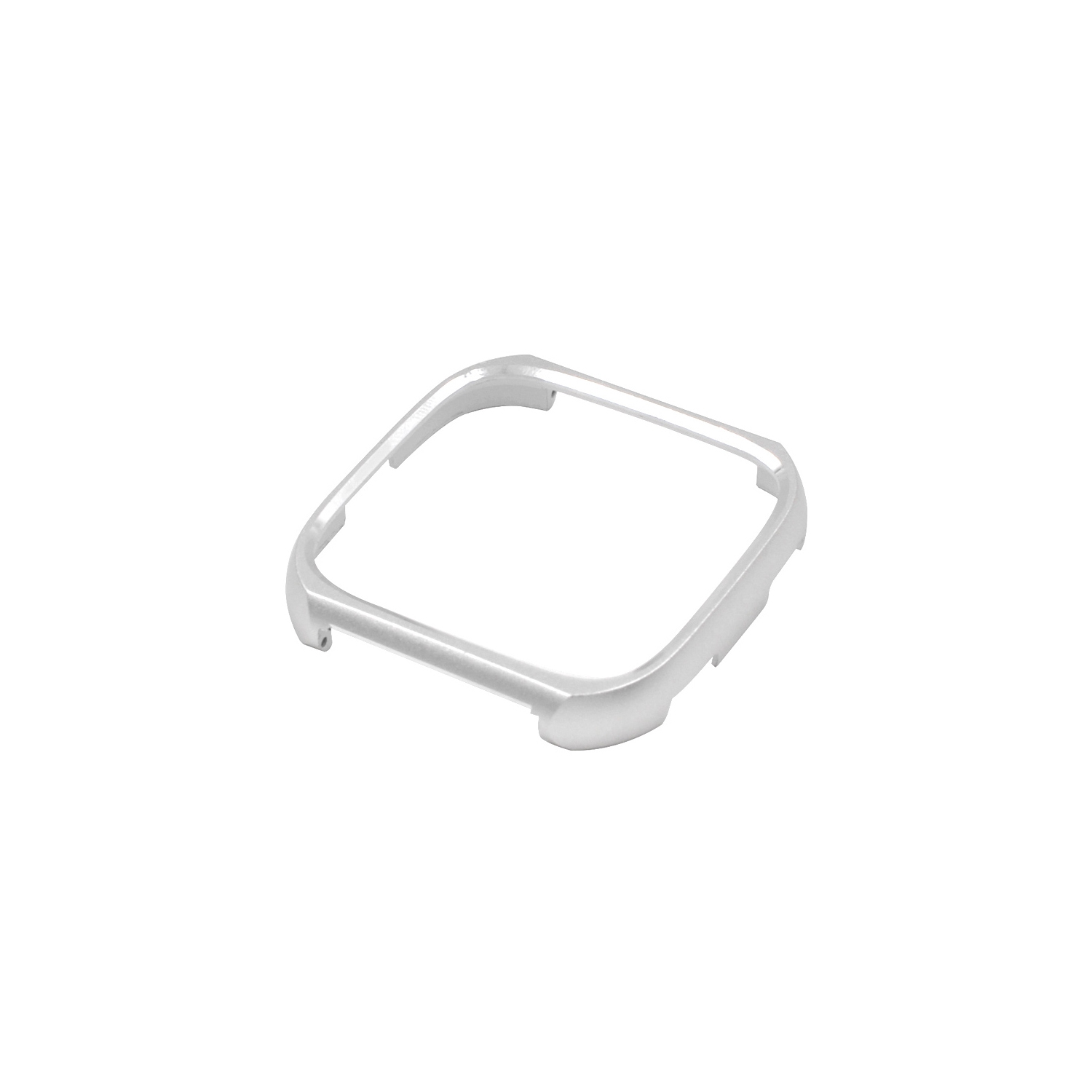 StrapsCo Stainless Steel Milanese Mesh Watch Band Strap with Case Protector for Fitbit Versa - Medium-Long - Silver