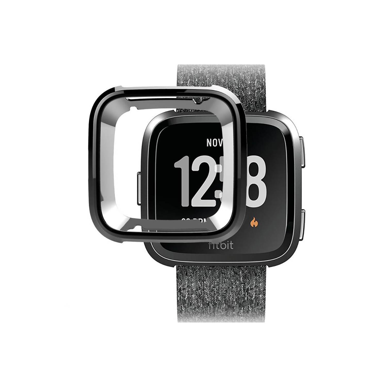 StrapsCo TPU Protective Case for Fitbit Versa - Black