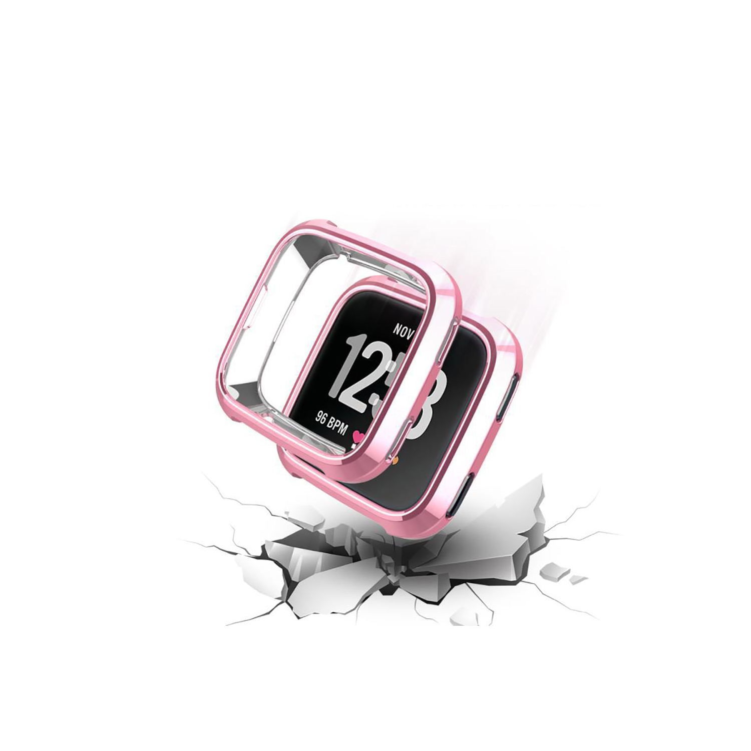 StrapsCo TPU Protective Case for Fitbit Versa - Pink