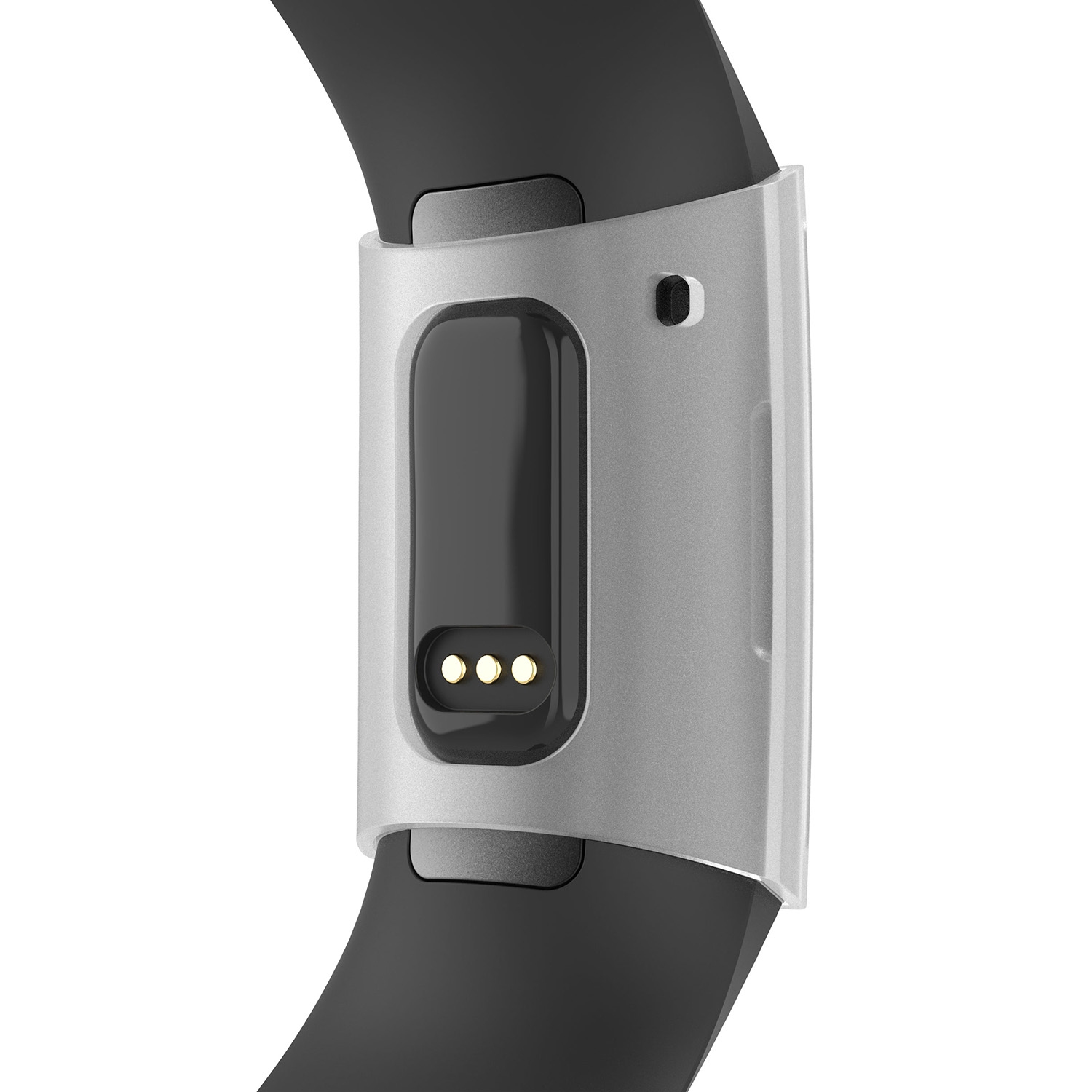 StrapsCo Silicone Rubber Protective Case for Fitbit Charge 3 - White