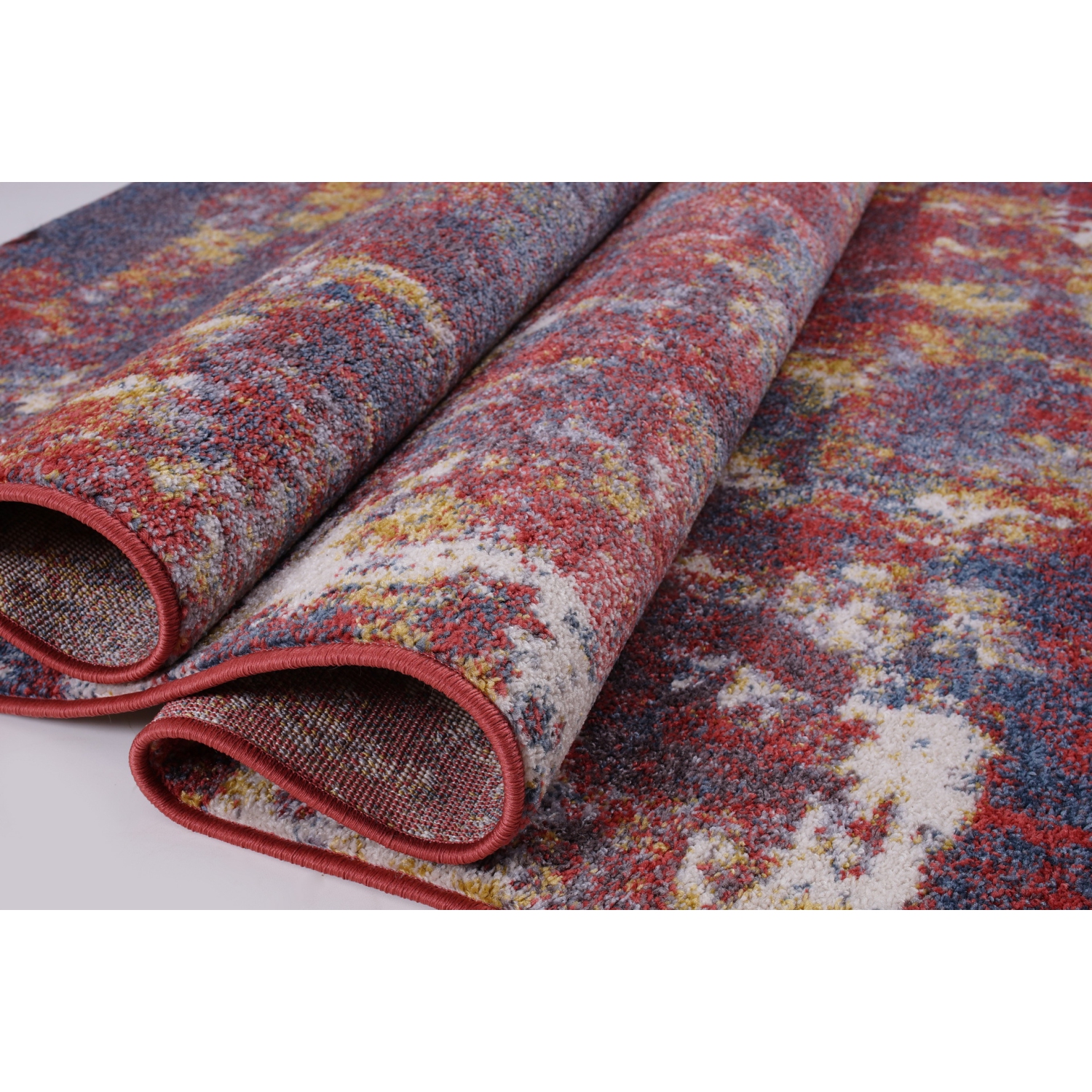 Tapis de corridor d’intérieur Ladole, bleu Madrid, Terra foncé, bleu, 3 x 5 pi