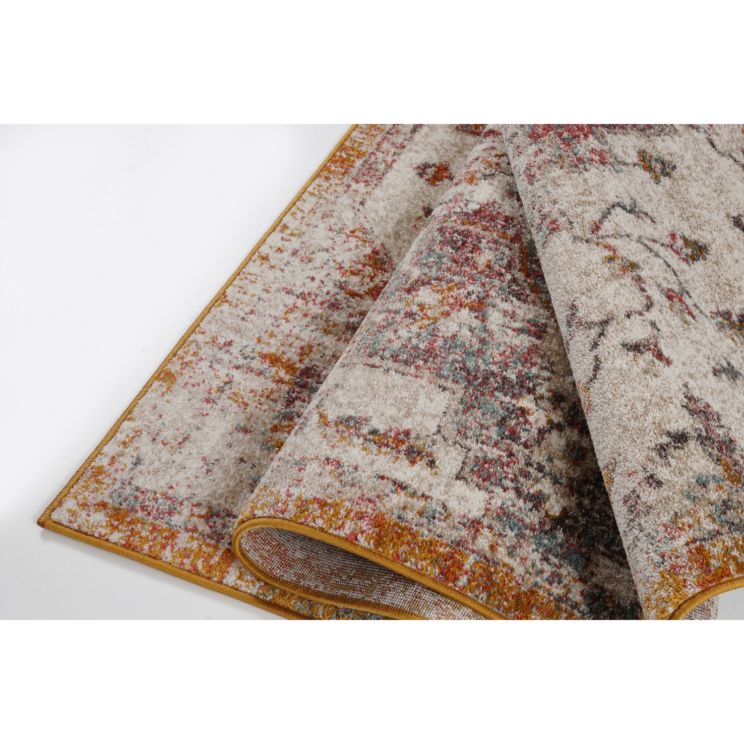 Cream Red Blue Ottoman Antique Traditional Durable Indoor Area Rug Carpet 7x9 Size 6'7" x 9'2"