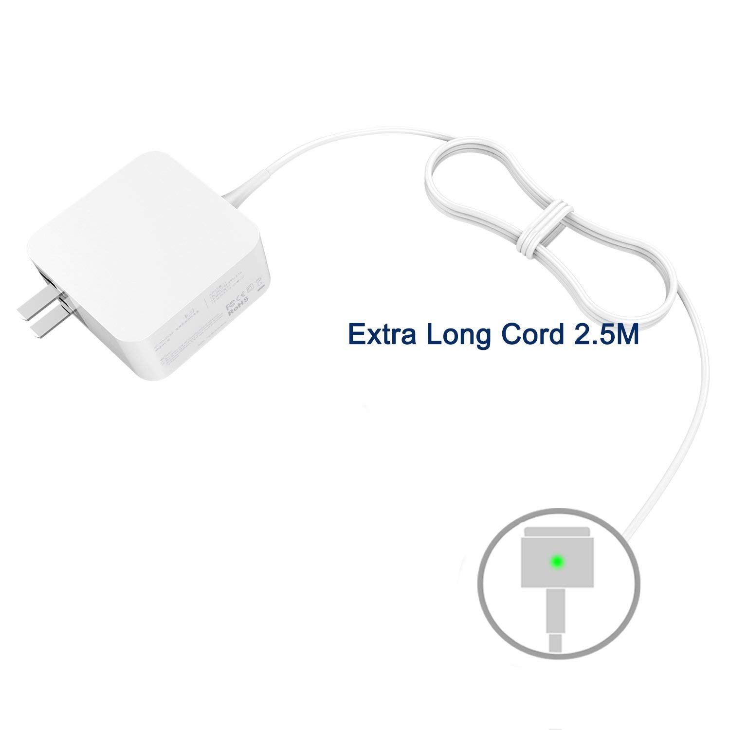 Tucker TM Charger Fit for MacBook Air Charger, 45W Magsafe 2 Power Adapter, T-Tip Magnetic Connector - Magsafe Charger 4