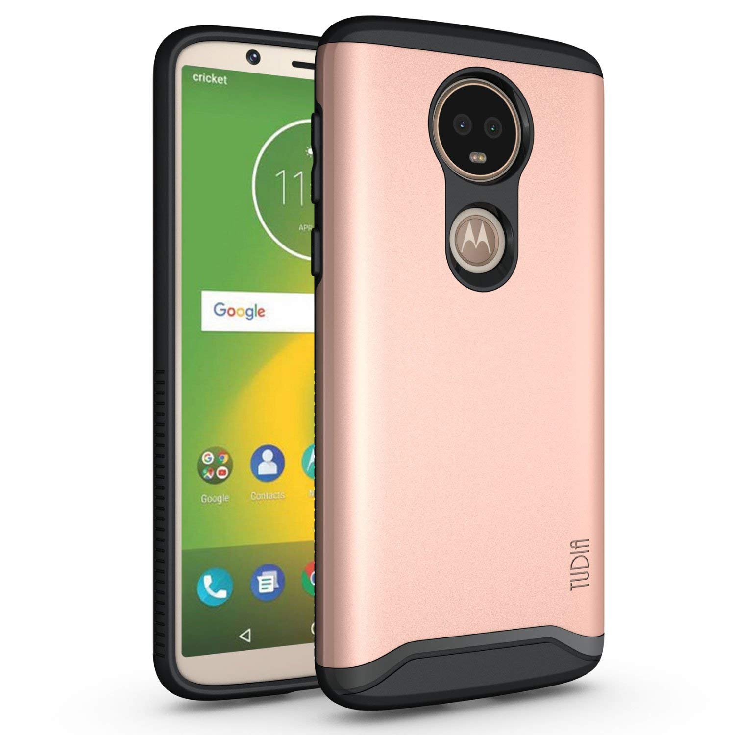 Motorola Moto E5 Plus Case TUDIA [Merge] Protection/Rugged but Slim Dual Layer Case for Motorola Moto E5 Plus (Rose Gold)
