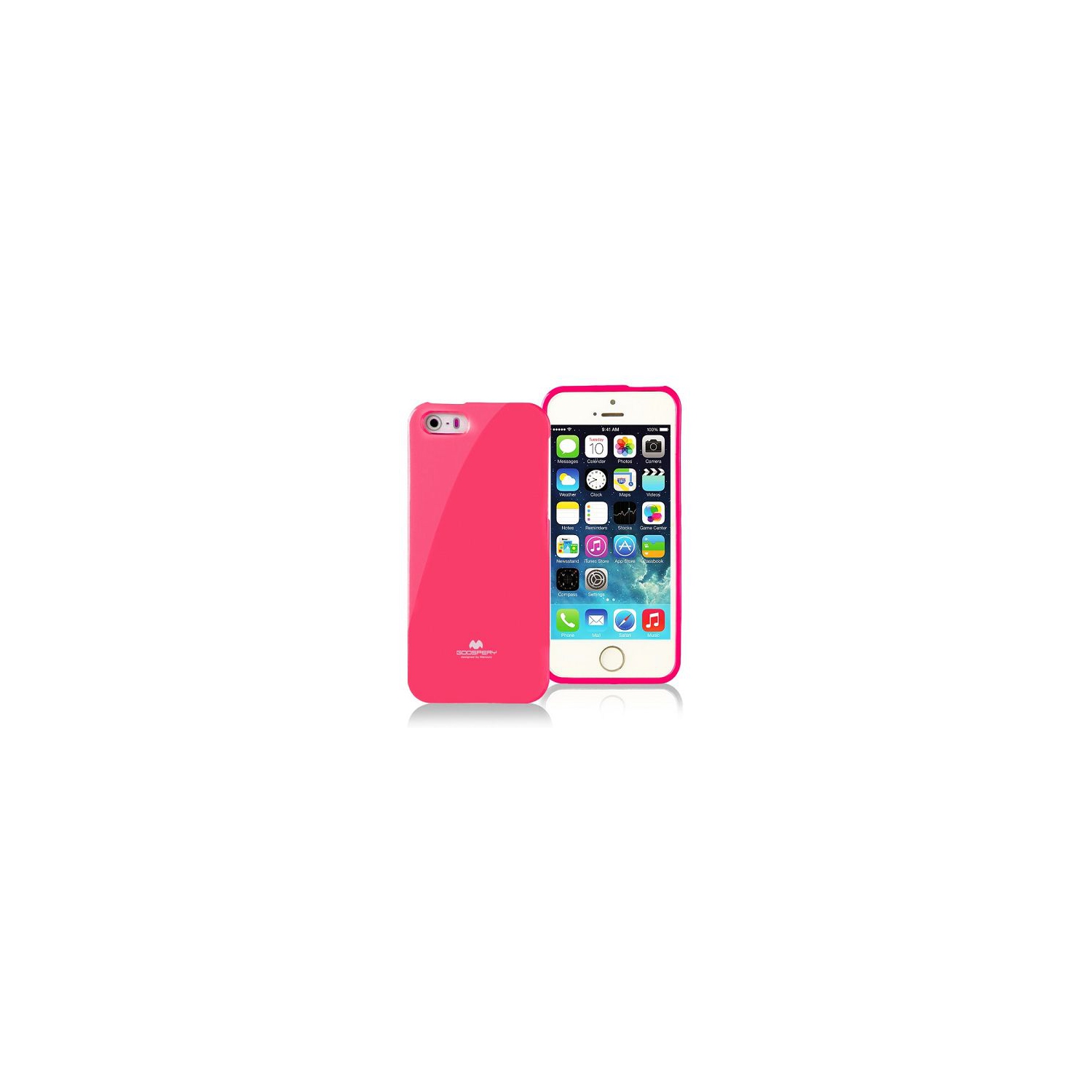 Coque gelée Goospery pour iPhone 5 / s / SE, rose vif