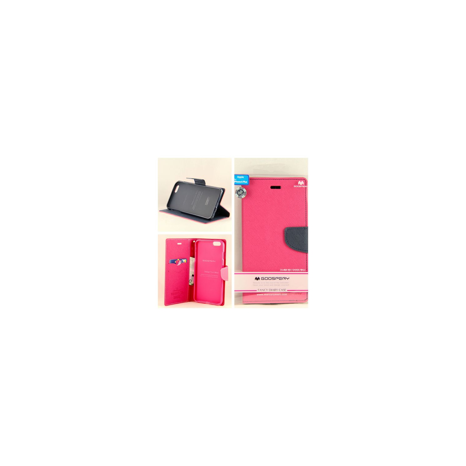 Iphone 6/6sPlus Goospery Fancy Diary Flip,Hot Pink