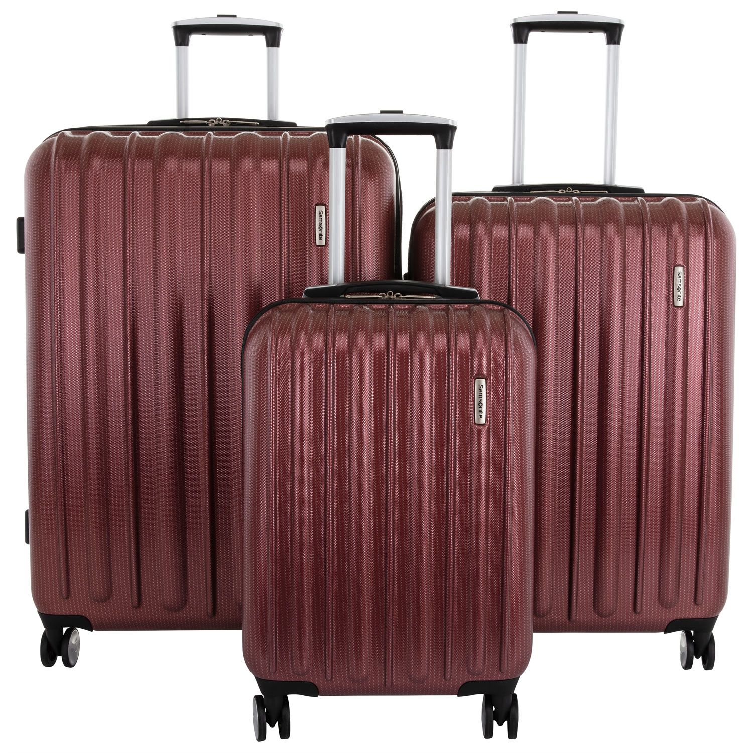 Samsonite Quarry 3-Piece Hard Side Expandable Luggage Set - Red - Only at Best Buy