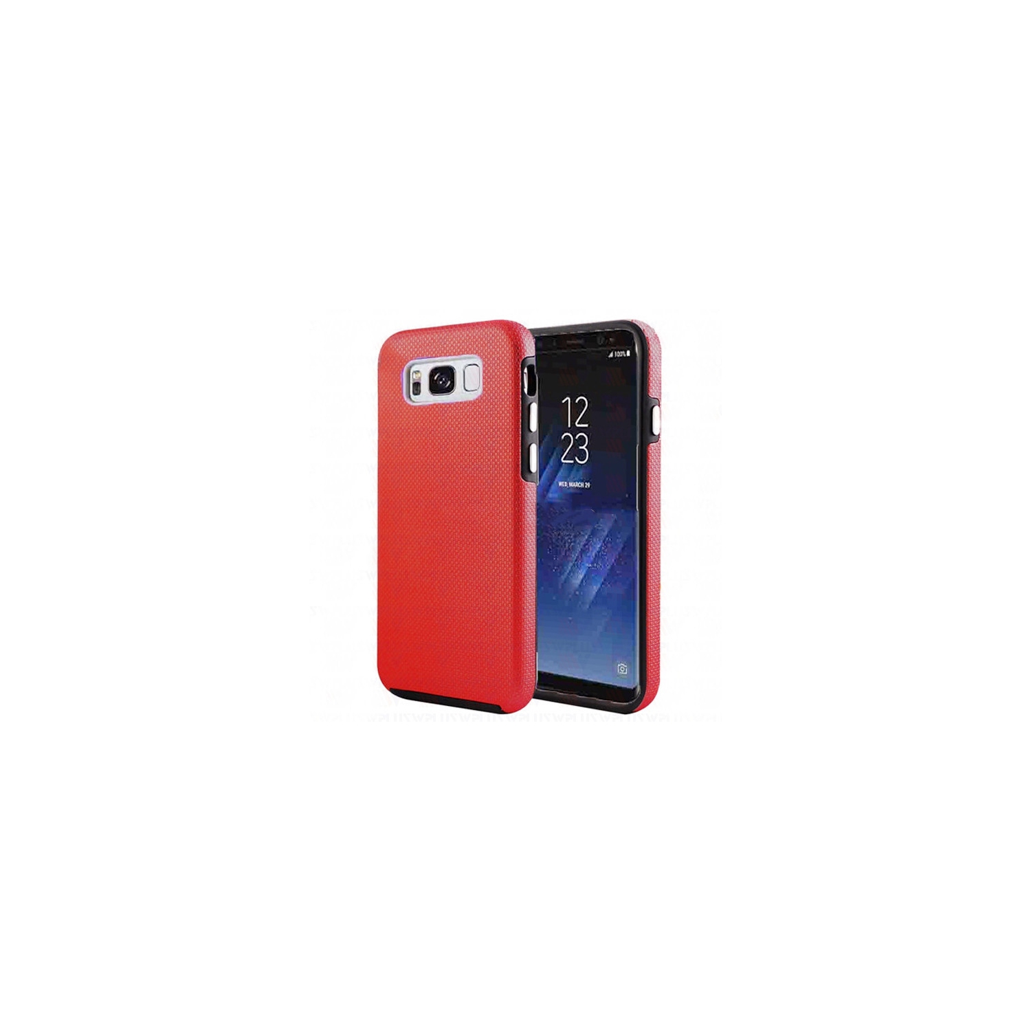 【CSmart】 Slim Fitted Hybrid Hard PC Shell Shockproof Scratch Resistant Case Cover Samsung Galaxy A5 2017, Red