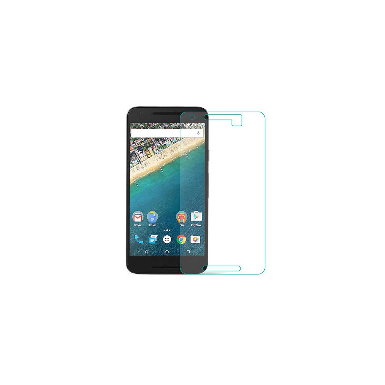 【2 Packs】 CSmart Premium Tempered Glass Screen Protector for Google Nexus 6P, Case Friendly & Bubble Free