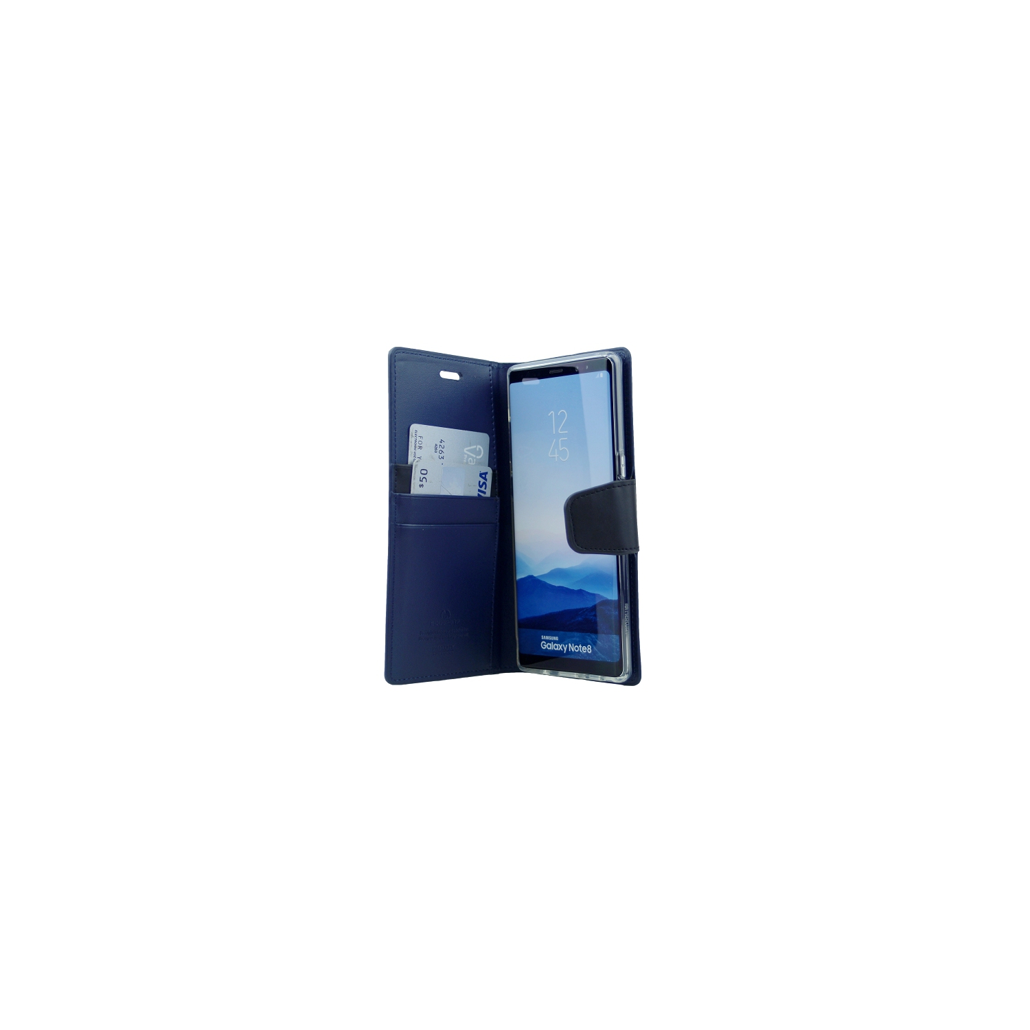 Samsung Note 8 Goospery Sonata Diary Case, Navy Blue
