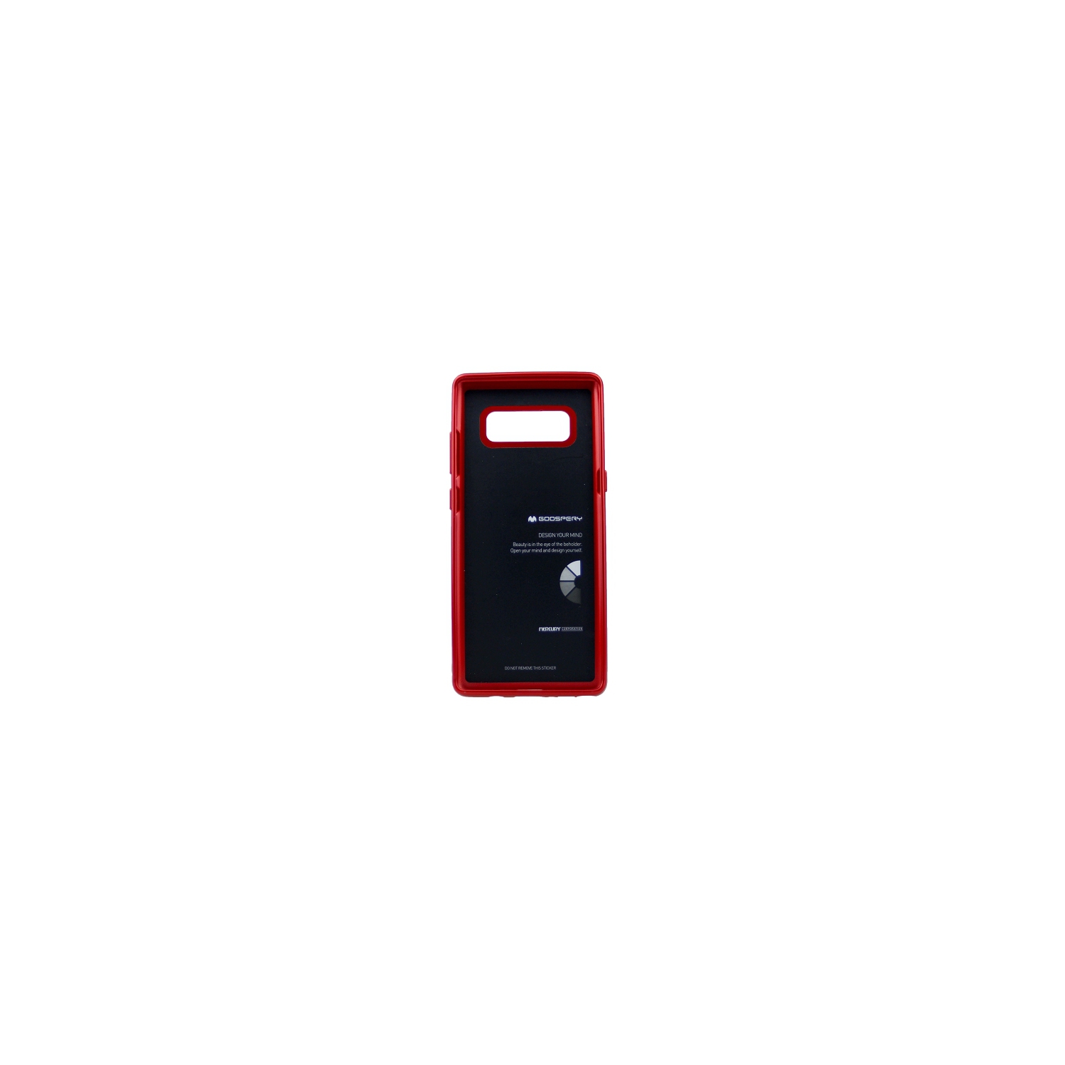 Samsung Note 8 Goospery iJelly Metal Case, Red