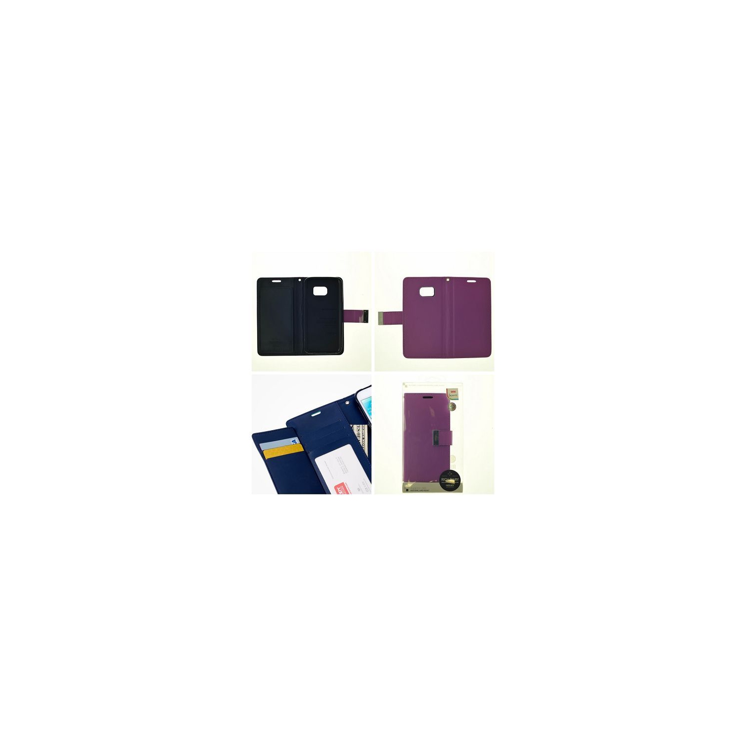  Journal journalier riche pour Samsung S7 Edge Goospery, violet