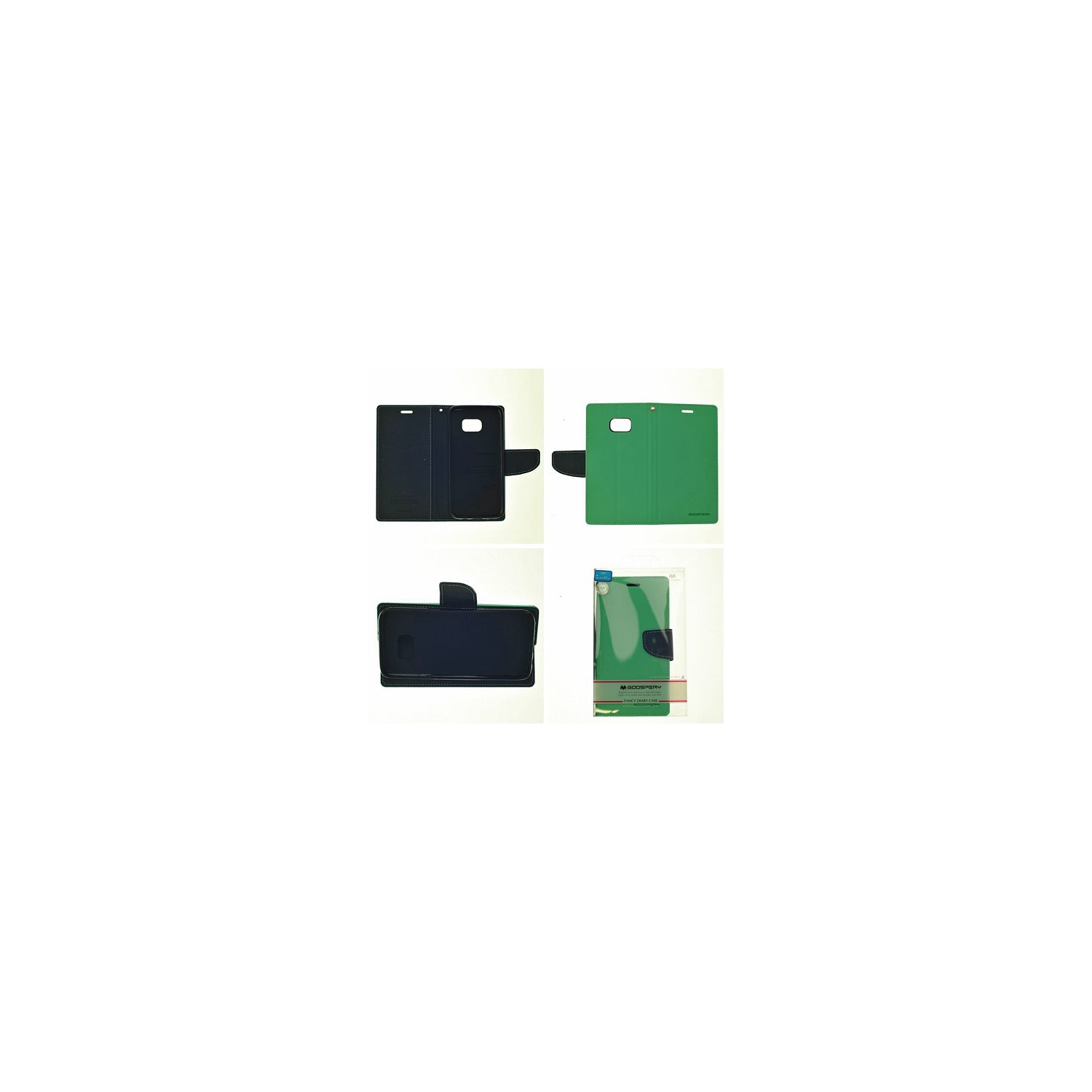 &nbsp;Samsung S7 Edge Goospery Journal de fantaisie Flip, bleu sarcelle