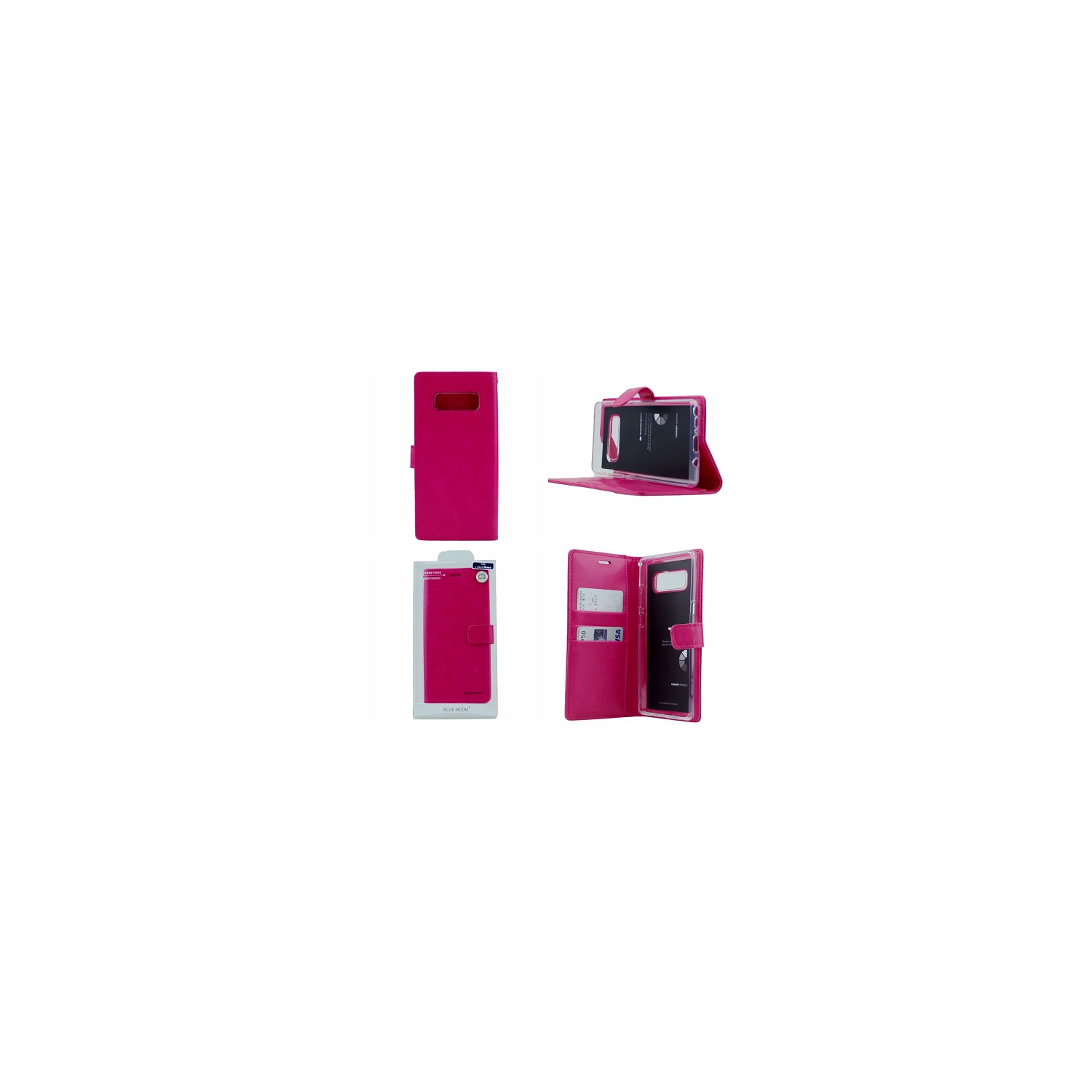 Samsung Note 8 Goospery BlueMoon Diary Case, Hot Pink