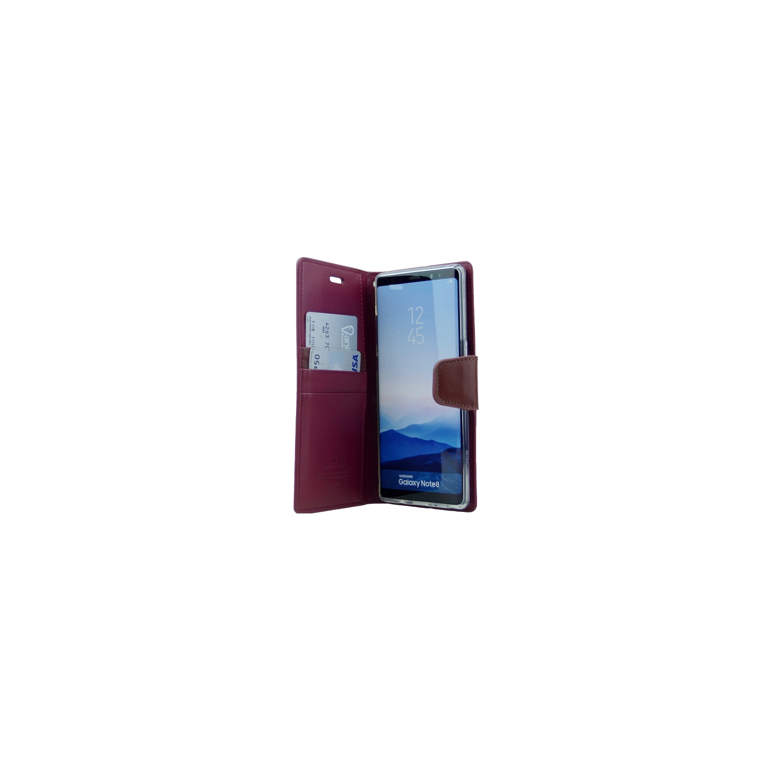 Samsung Note 8 Goospery Sonata Diary Case, Burgundy