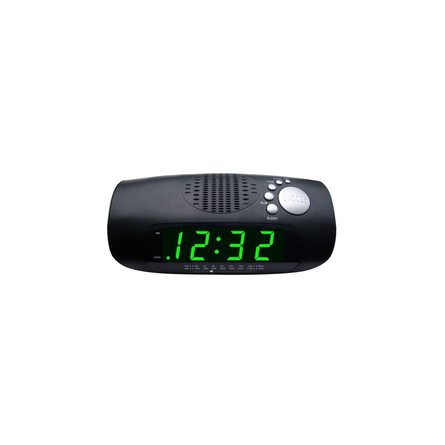 Escape RA930 Jumbo Display AM/FM Digital Alarm Clock with AUX Black