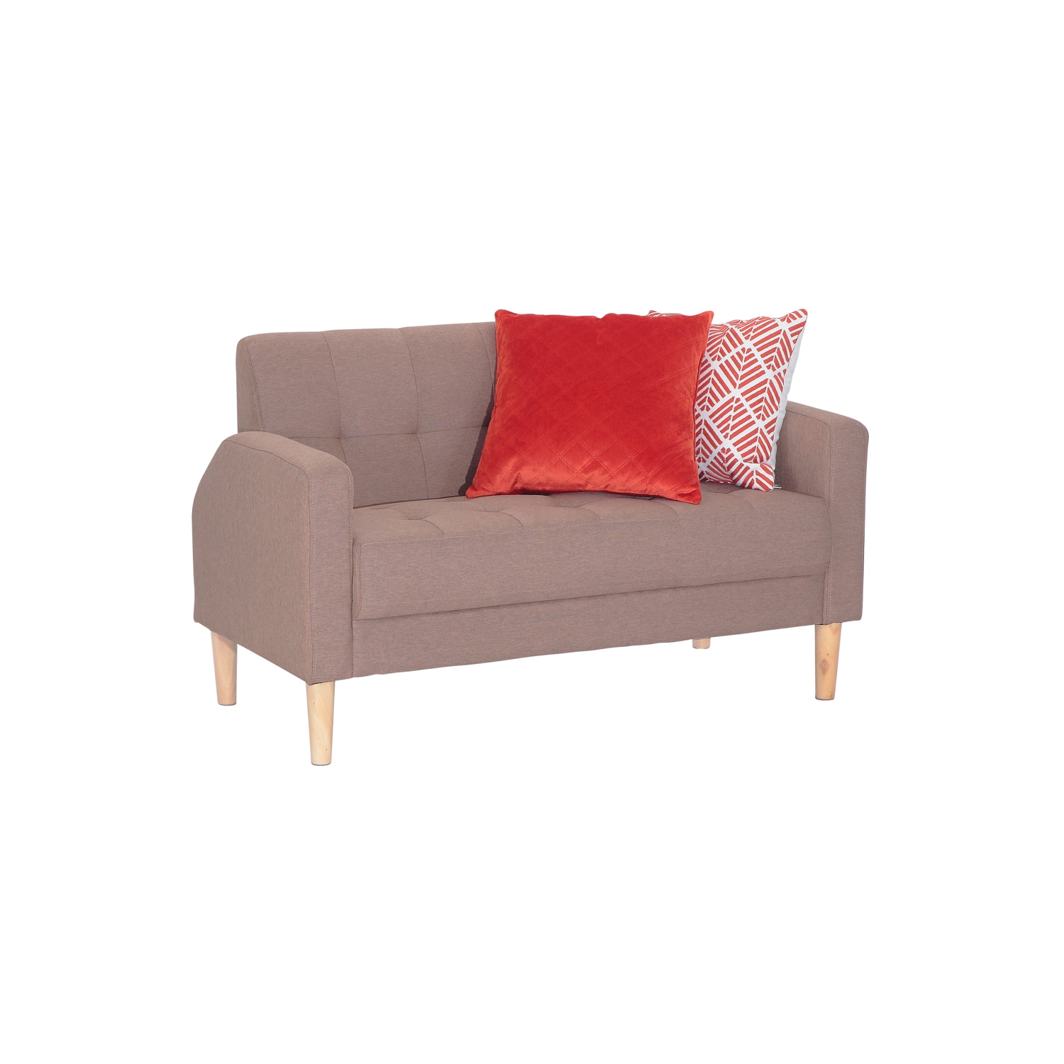 ViscoLogic Mid-Century Modern Sofas Suitable for Small Spaces LoveSeat - Brown