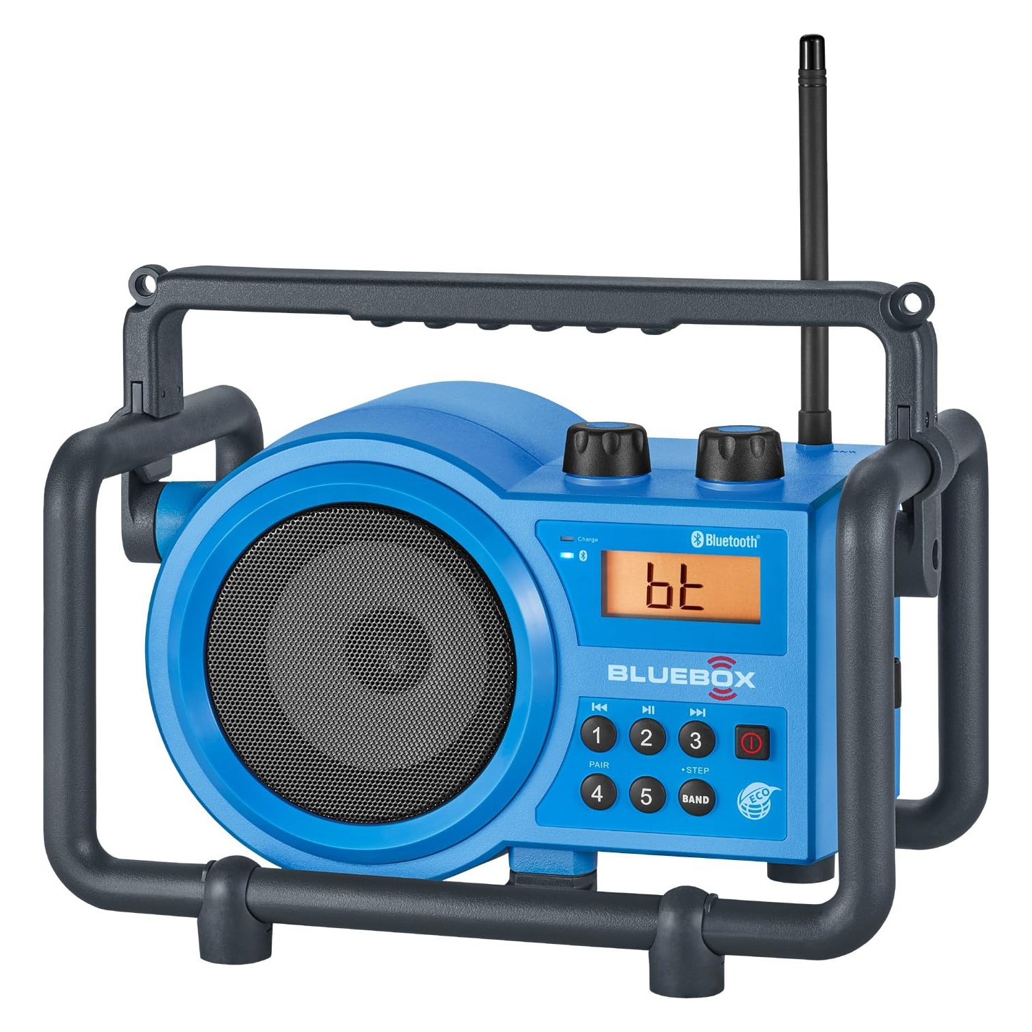 Sangean BlueBox AM/FM Ultra-Rugged Digital Receiver with Bluetooth - 12.4", Blue