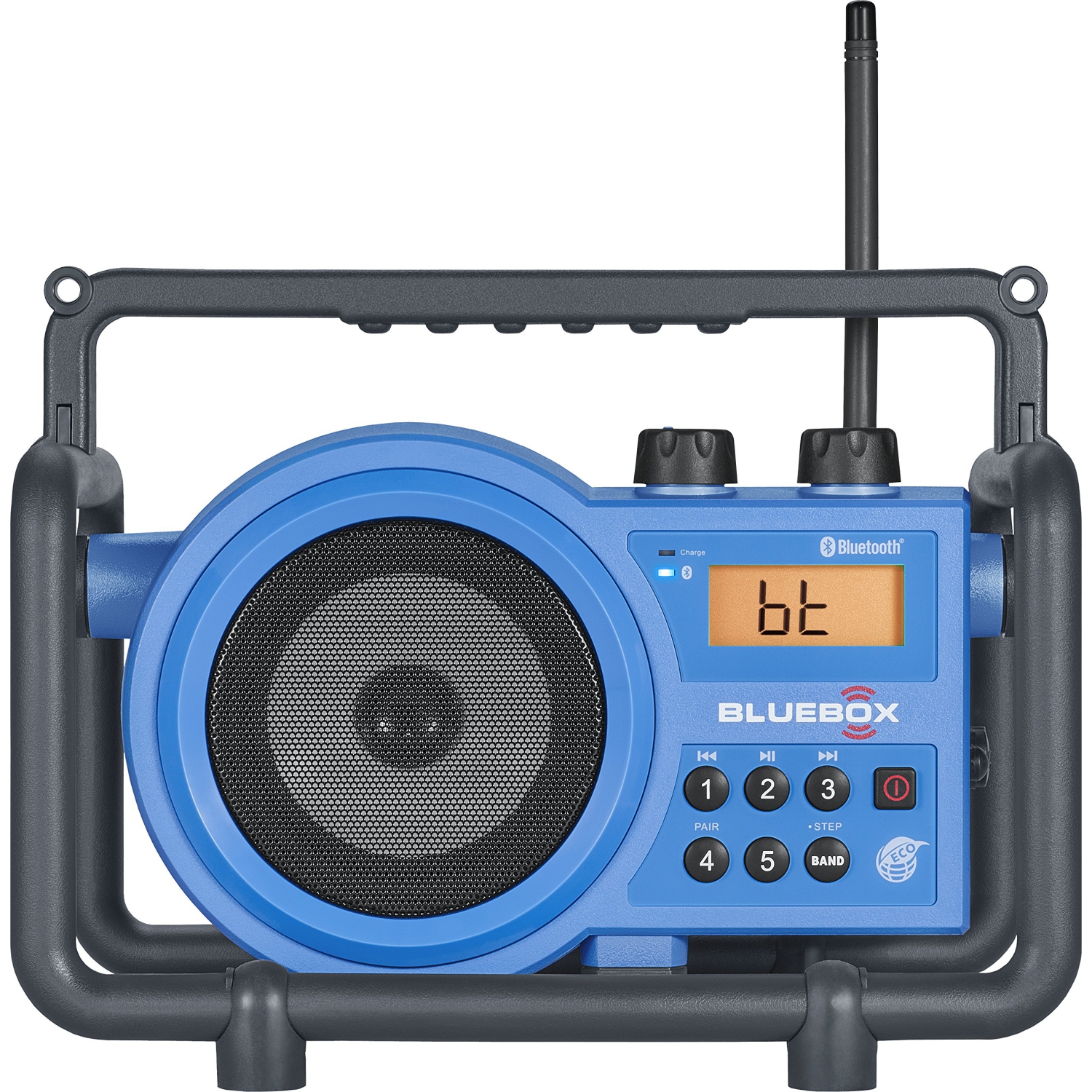 Sangean BlueBox AM/FM Ultra-Rugged Digital Receiver with Bluetooth - 12.4", Blue