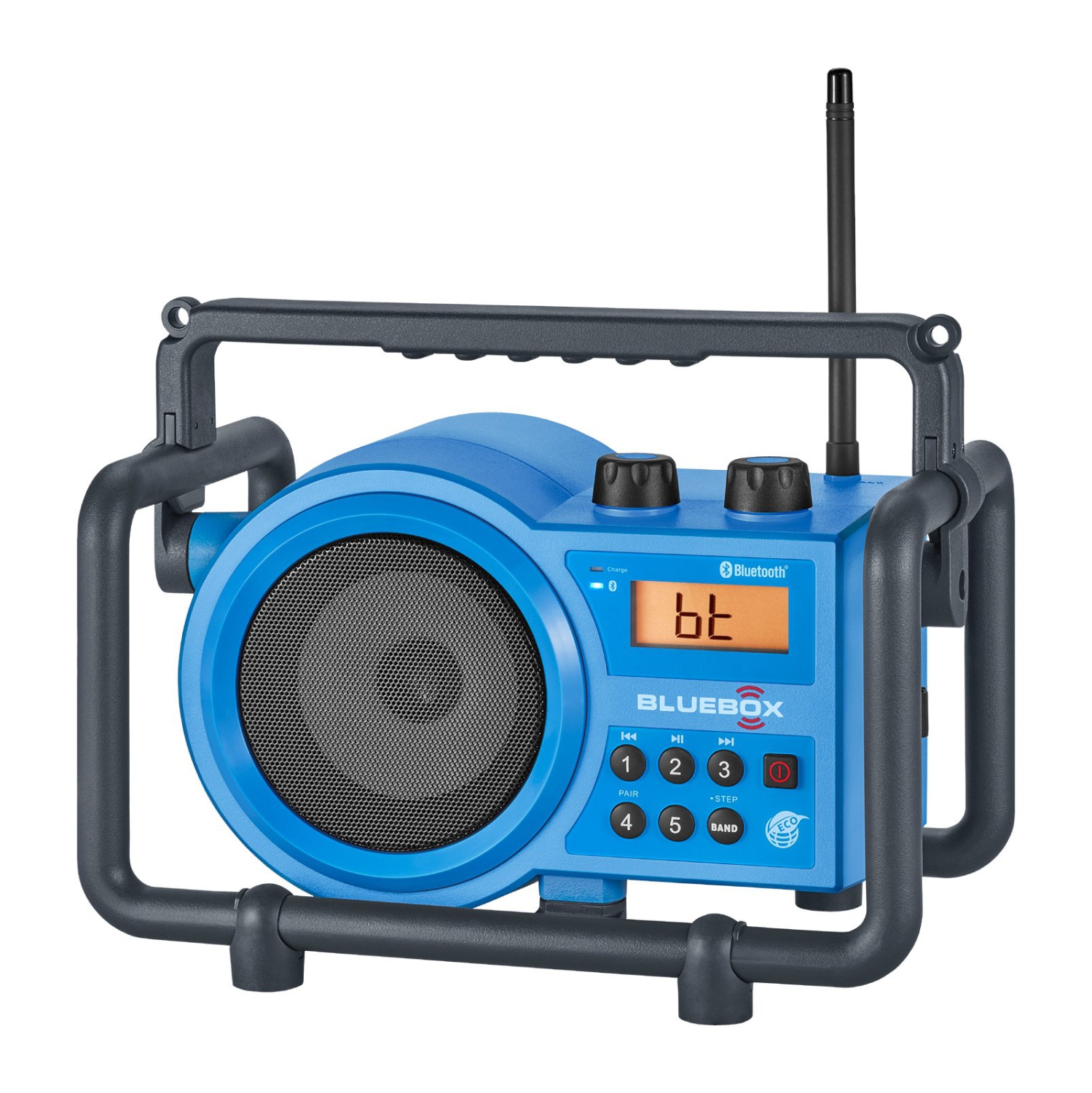 Sangean BlueBox AM/FM Ultra-Rugged Digital Receiver with Bluetooth - 12.4", Blue