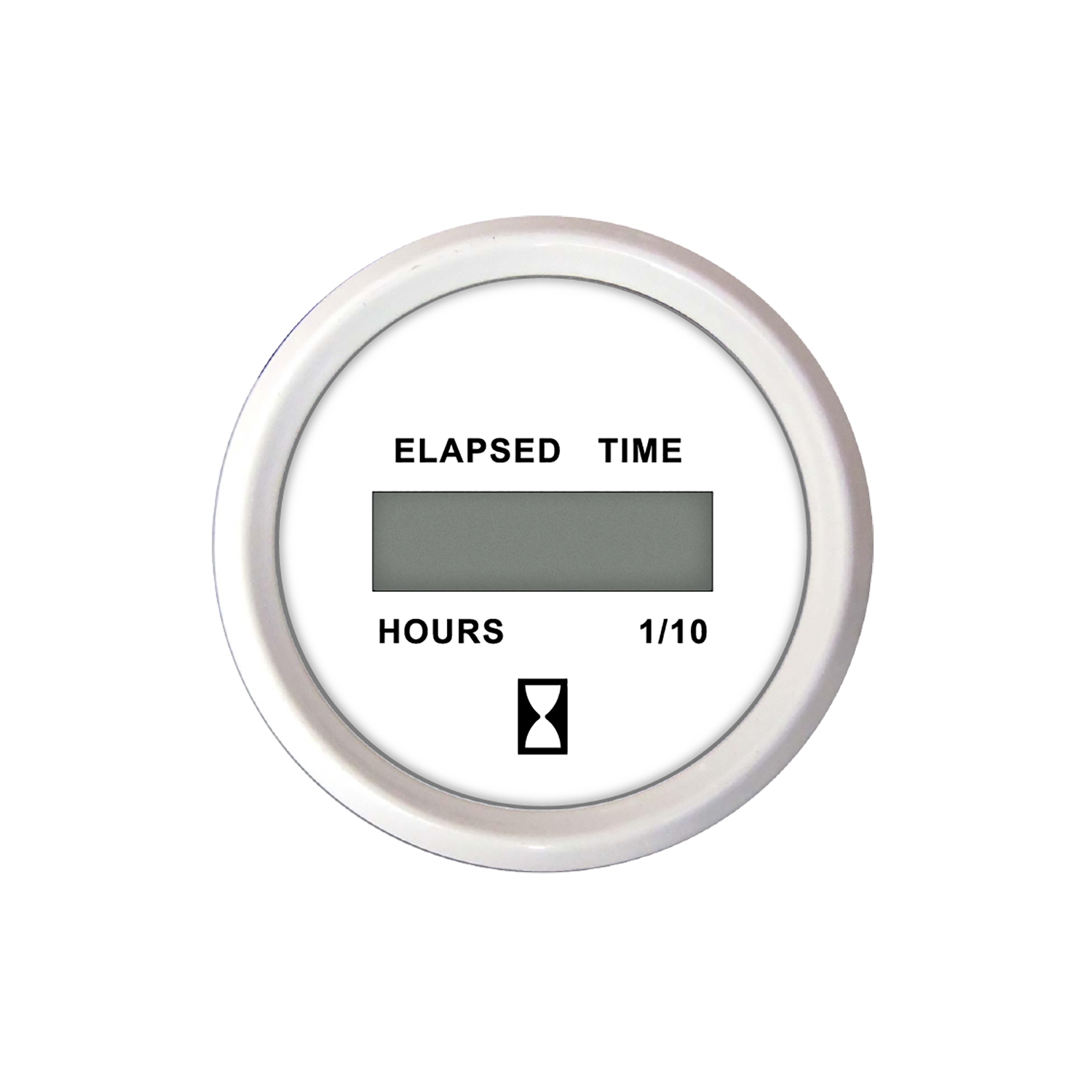 Faria 2" Hourmeter 10,000 Hours 12-32VDC Dress White - Retail Package