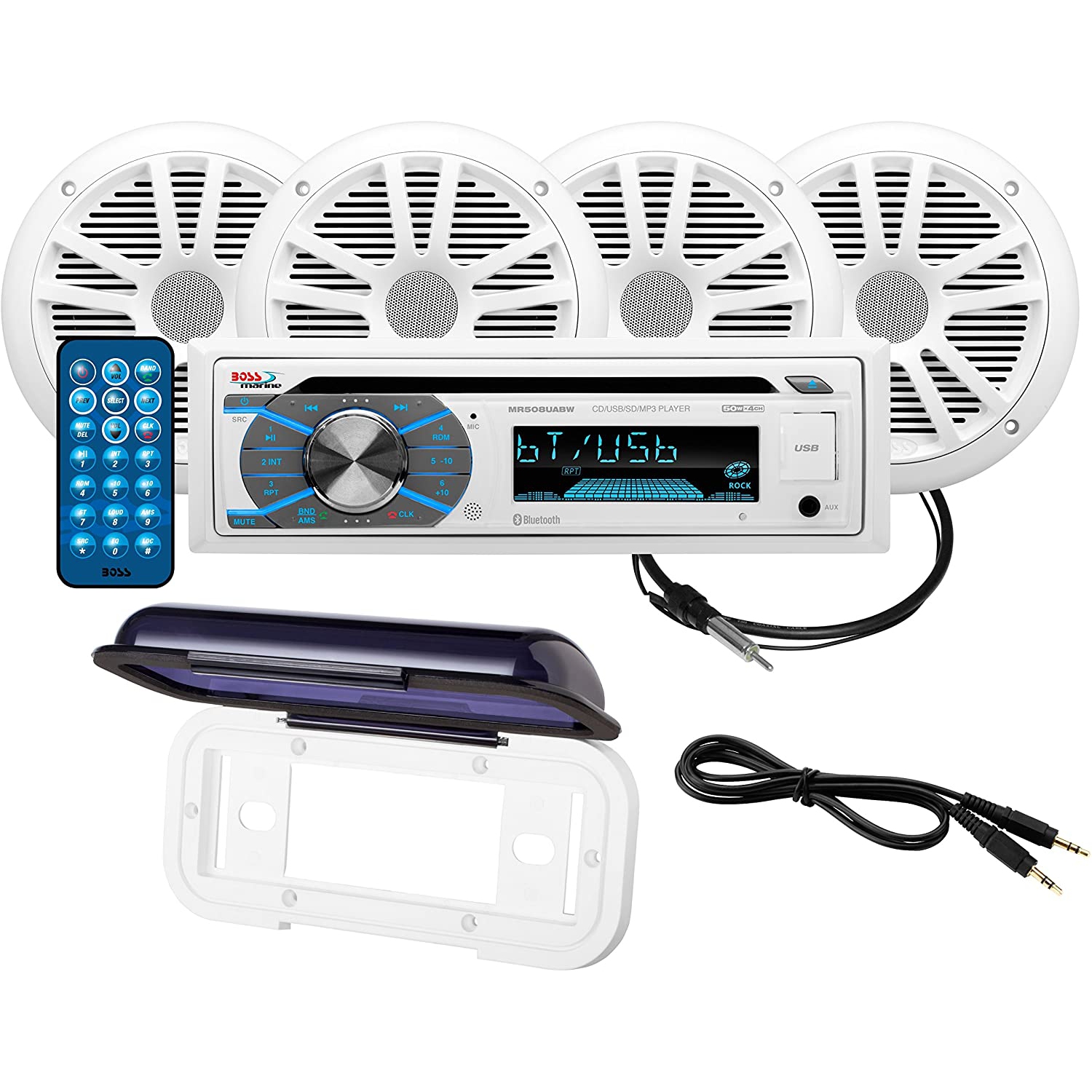 Marine Stereo Package, AM/FM/MP3/CD/SD